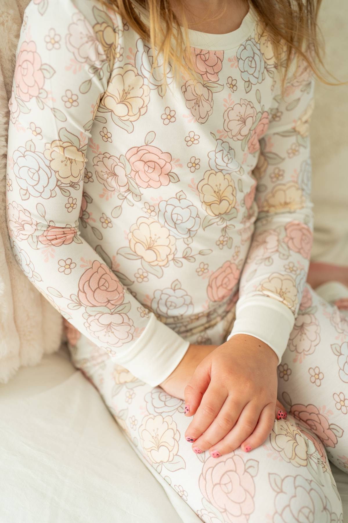 Blue Pastel Floral | Two Piece Pajama Set