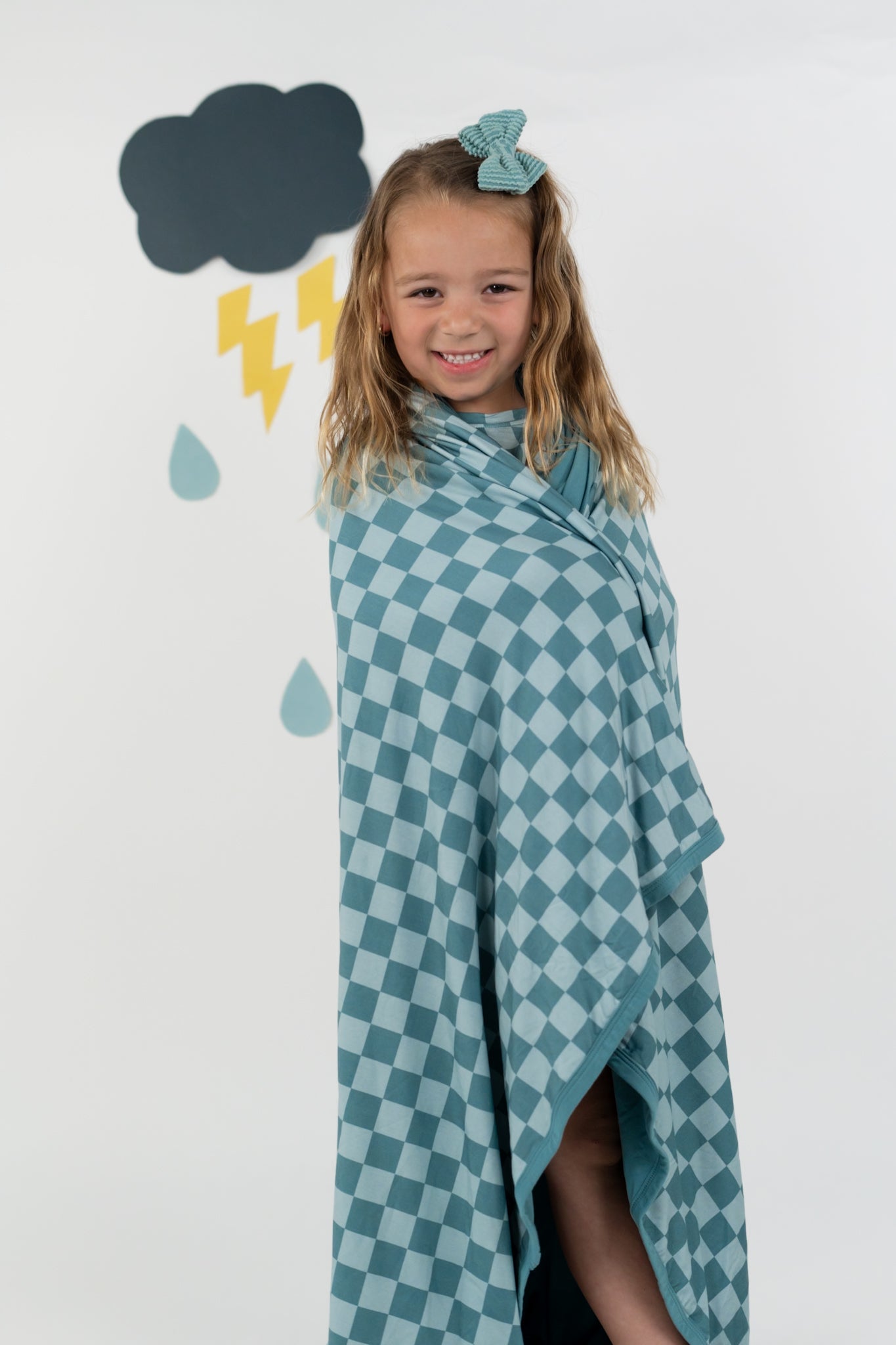 Stormy Checkers Dream Blanket