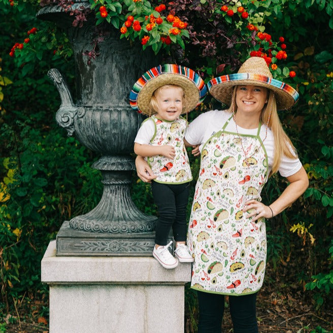 Taco Party Apron - Fits Sizes Youth Small Through Adult 2xl