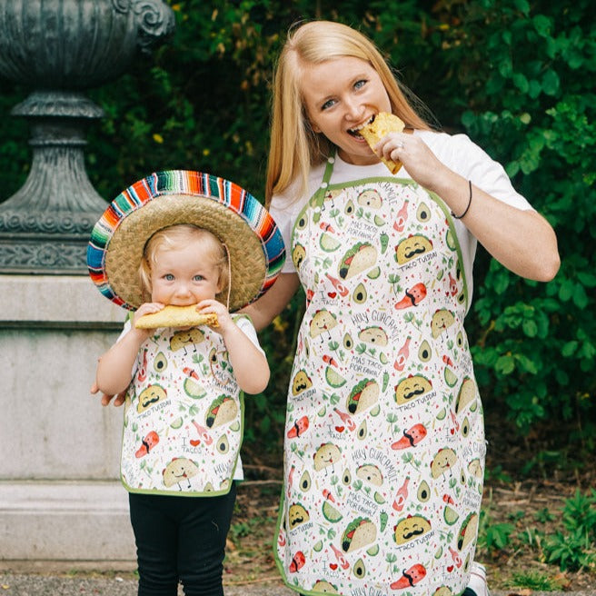 Taco Party Apron - Fits Sizes Youth Small Through Adult 2xl