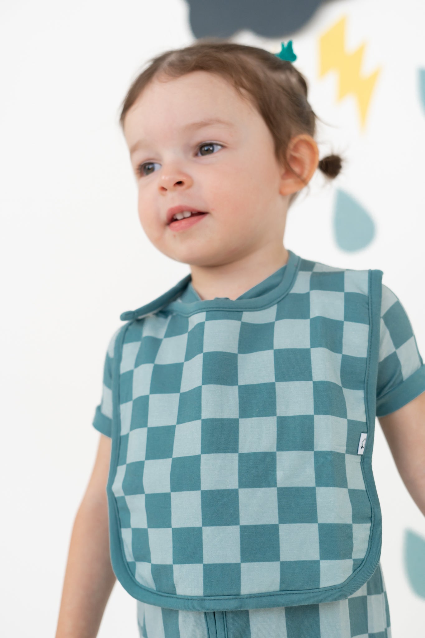 Stormy Checkers Dream Baby Bib