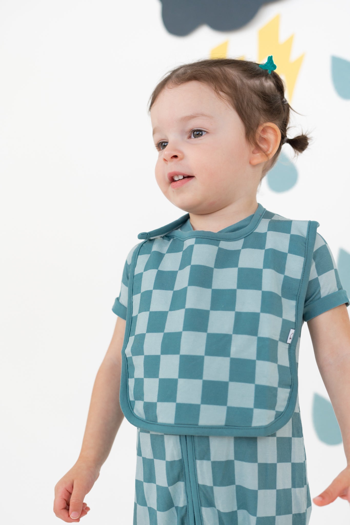 Stormy Checkers Dream Baby Bib