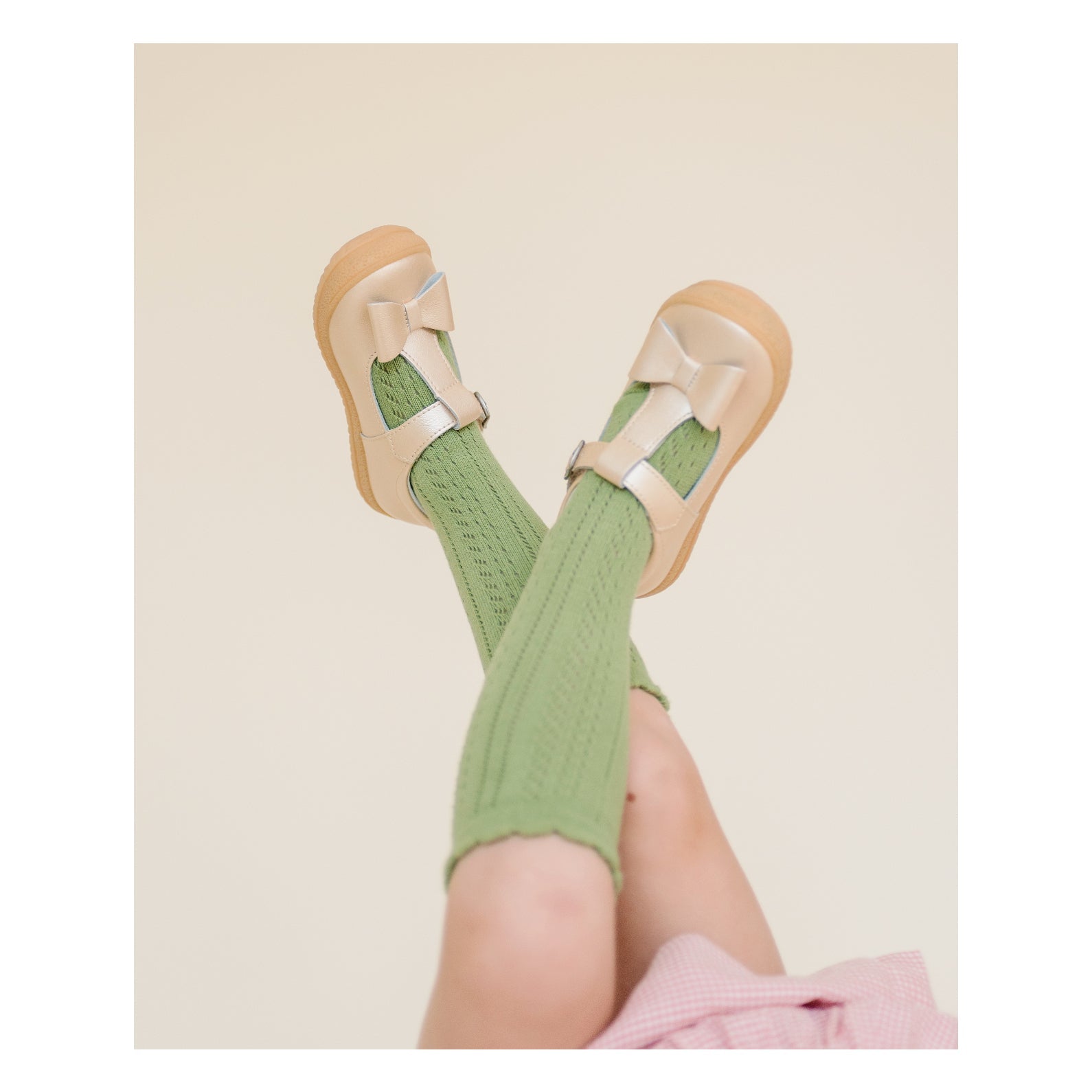 Emma Shimmer Bow T-strap Mary Jane