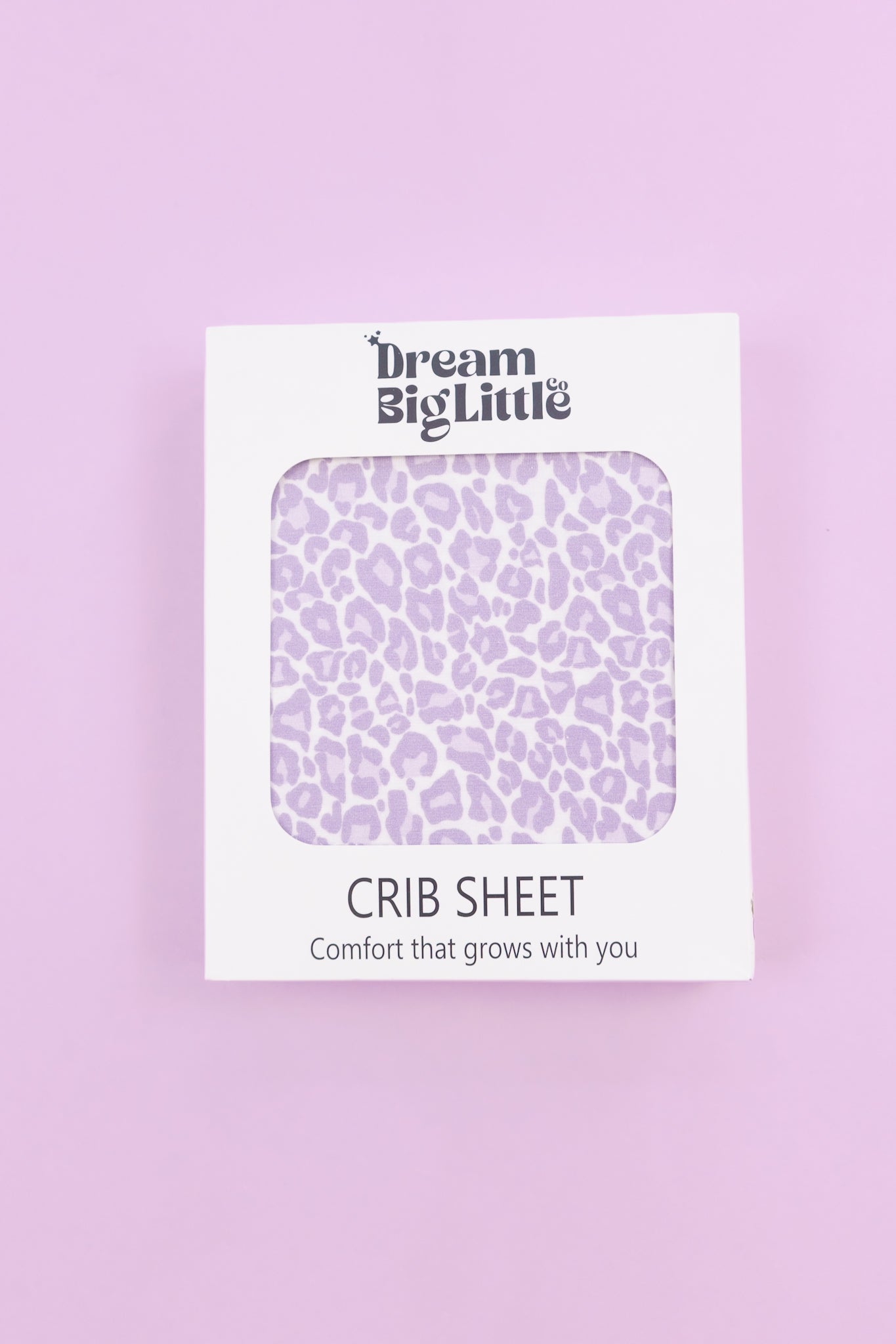Lavender Leopard Dream Crib Sheet