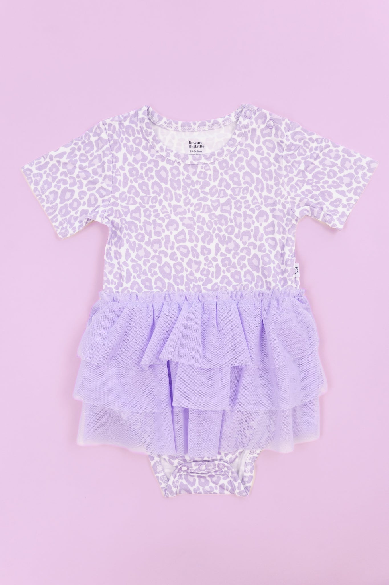 Lavender Leopard Dream Tutu Bodysuit Dress