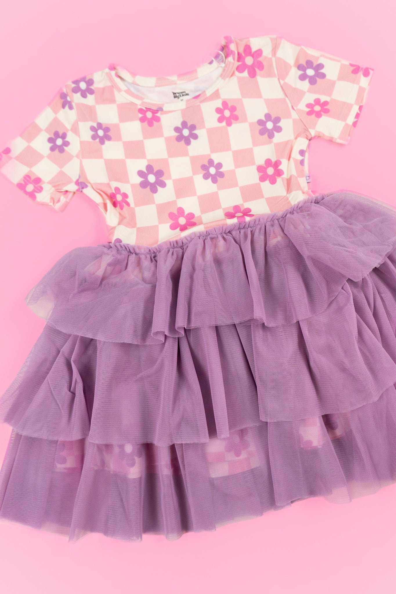 Wavey Daisy Checkers Dream Tutu Dress