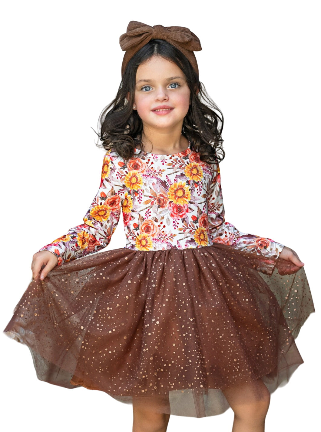 Autumn Floral Tutu Dress