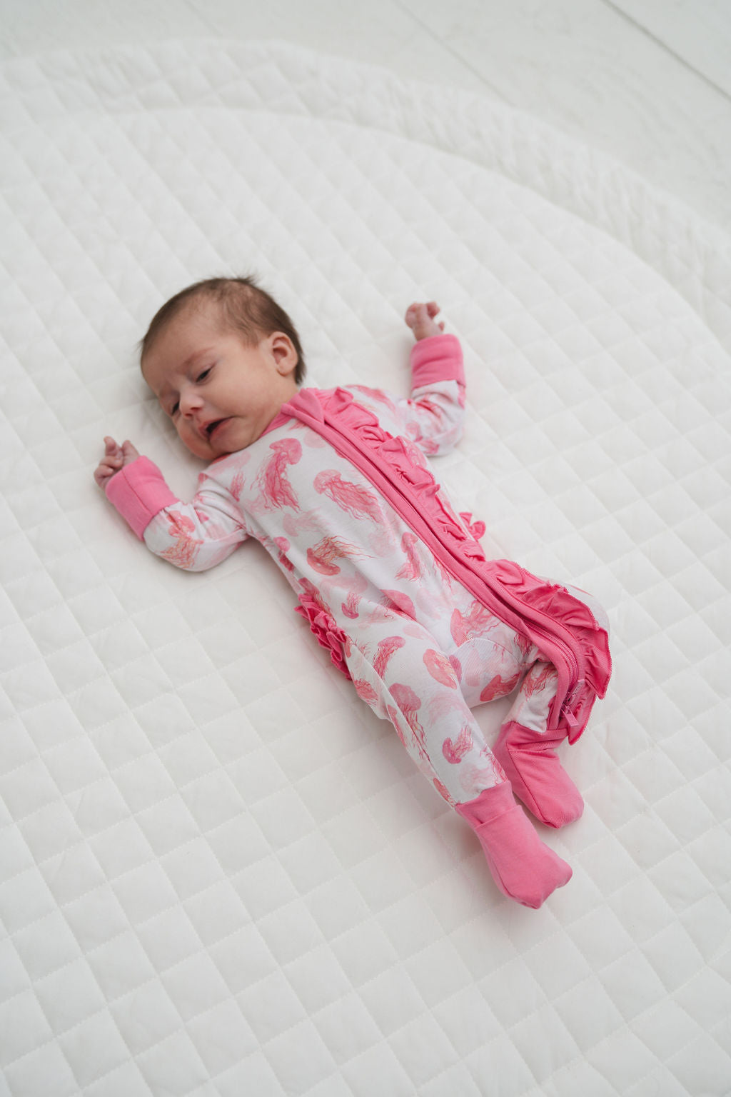 Emmie Bamboo Ruffle Convertible Footie