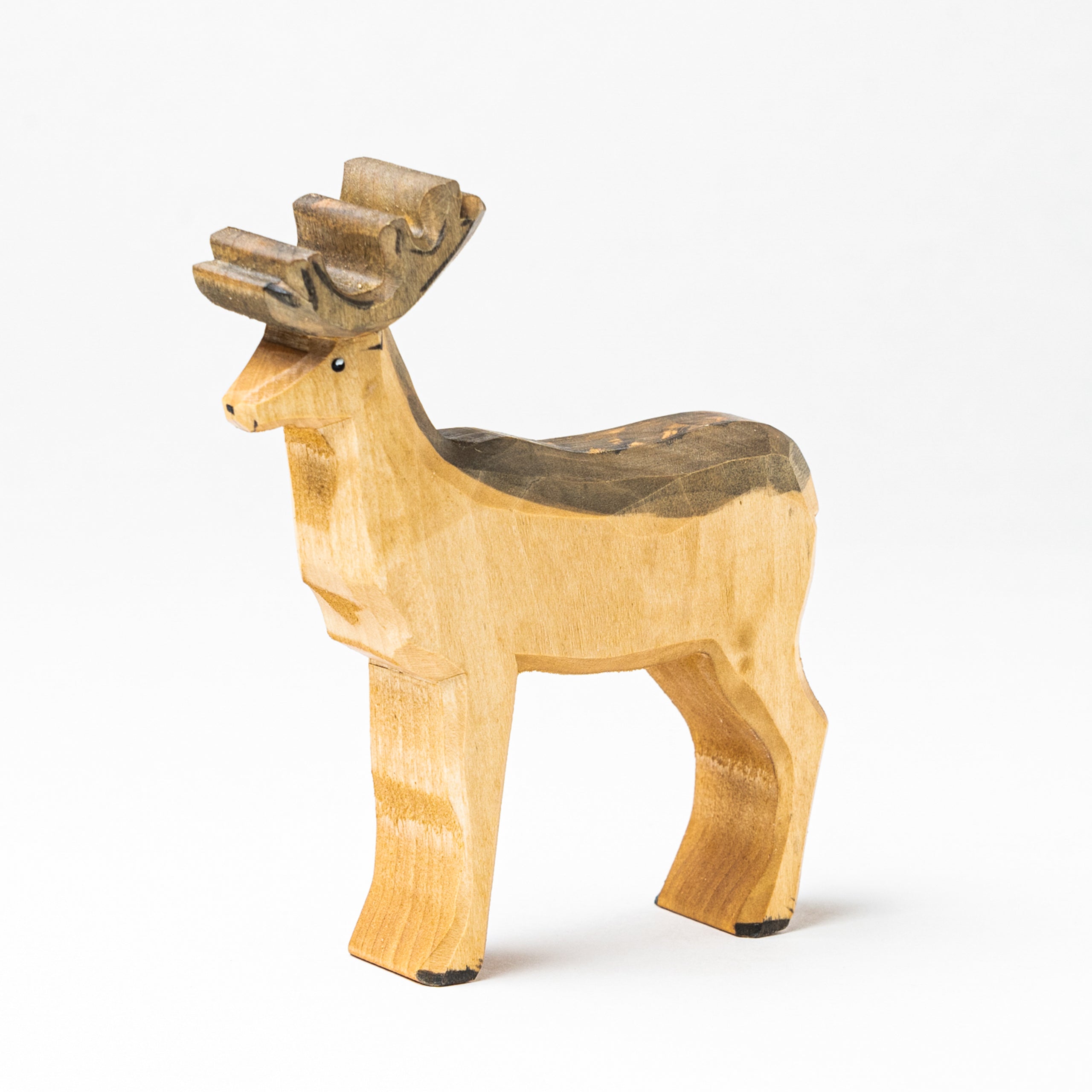 Hand Carved Wooden Forest Animals - Set Of 17