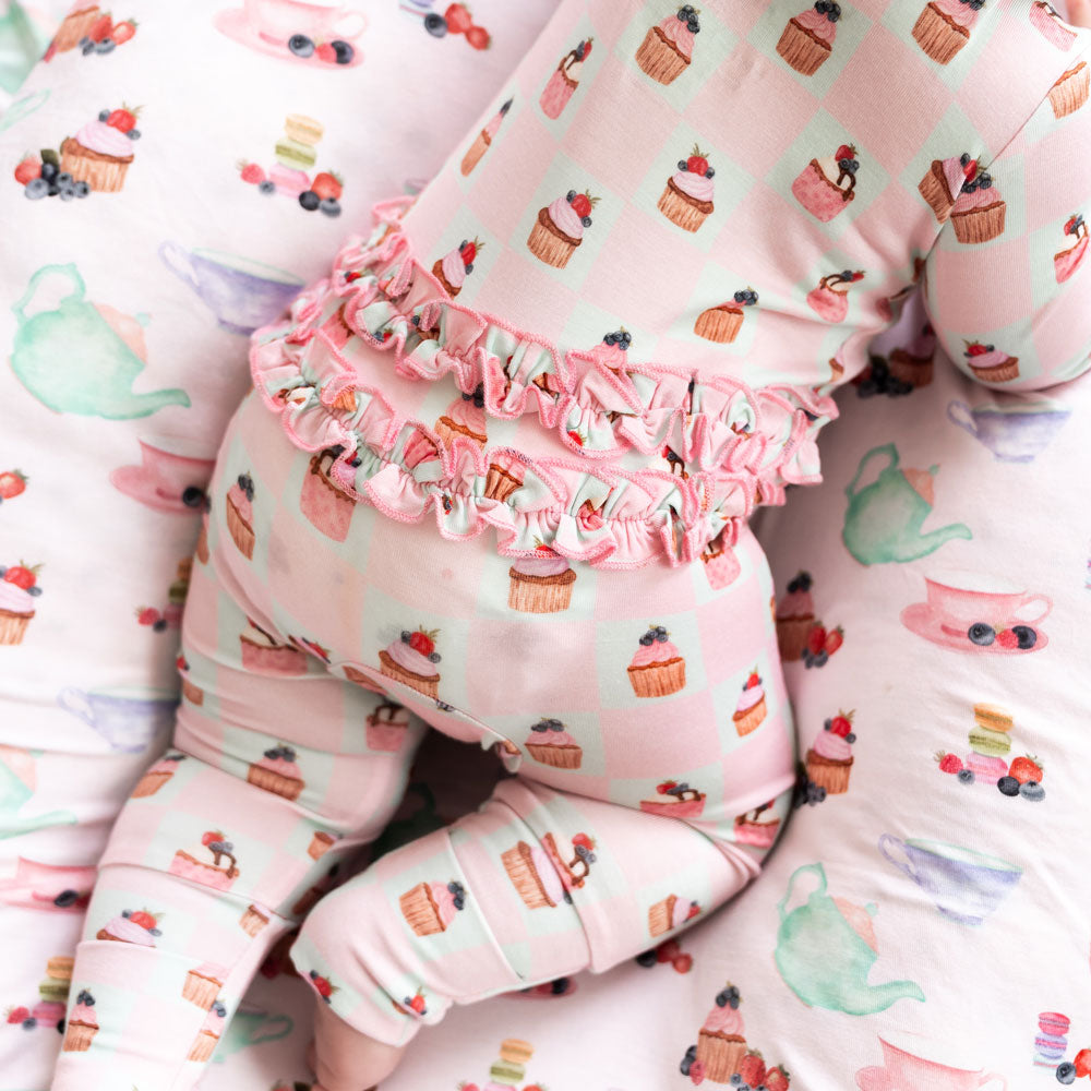 Lillian's Garden Cupcakes Bamboo Ruffle Convertible Footie