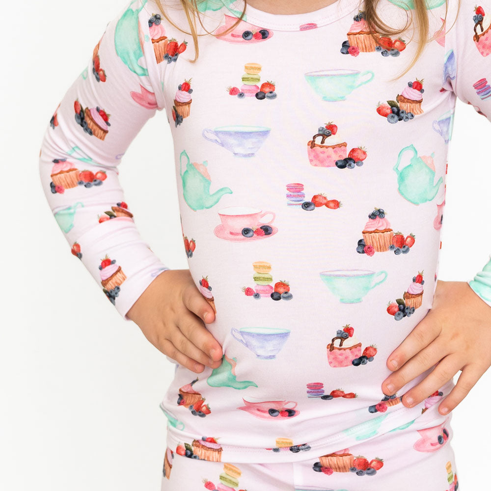 Lillian's Garden Tea Party Bamboo 2-piece Long Sleeve Set
