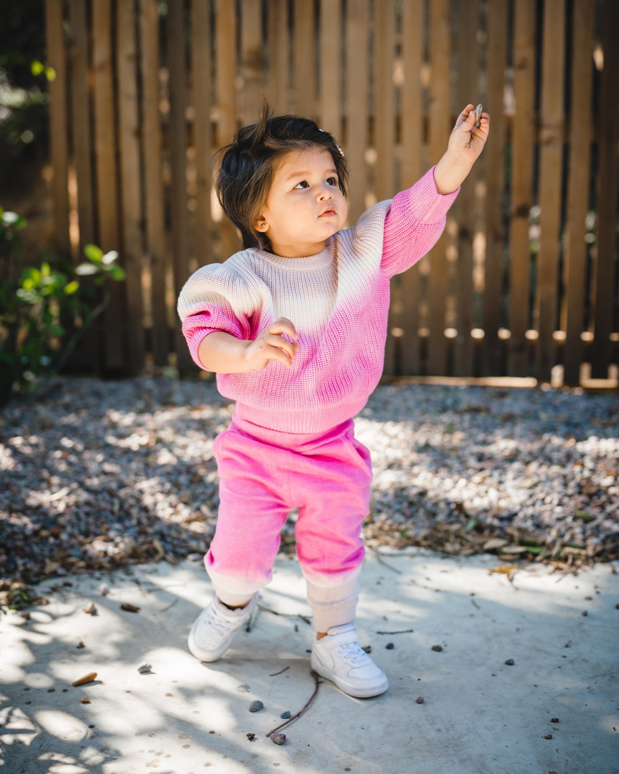 French Rose Quarter-sleeve Sweater