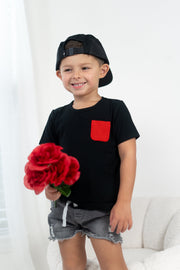 Black Rib Dream Pocket Tee