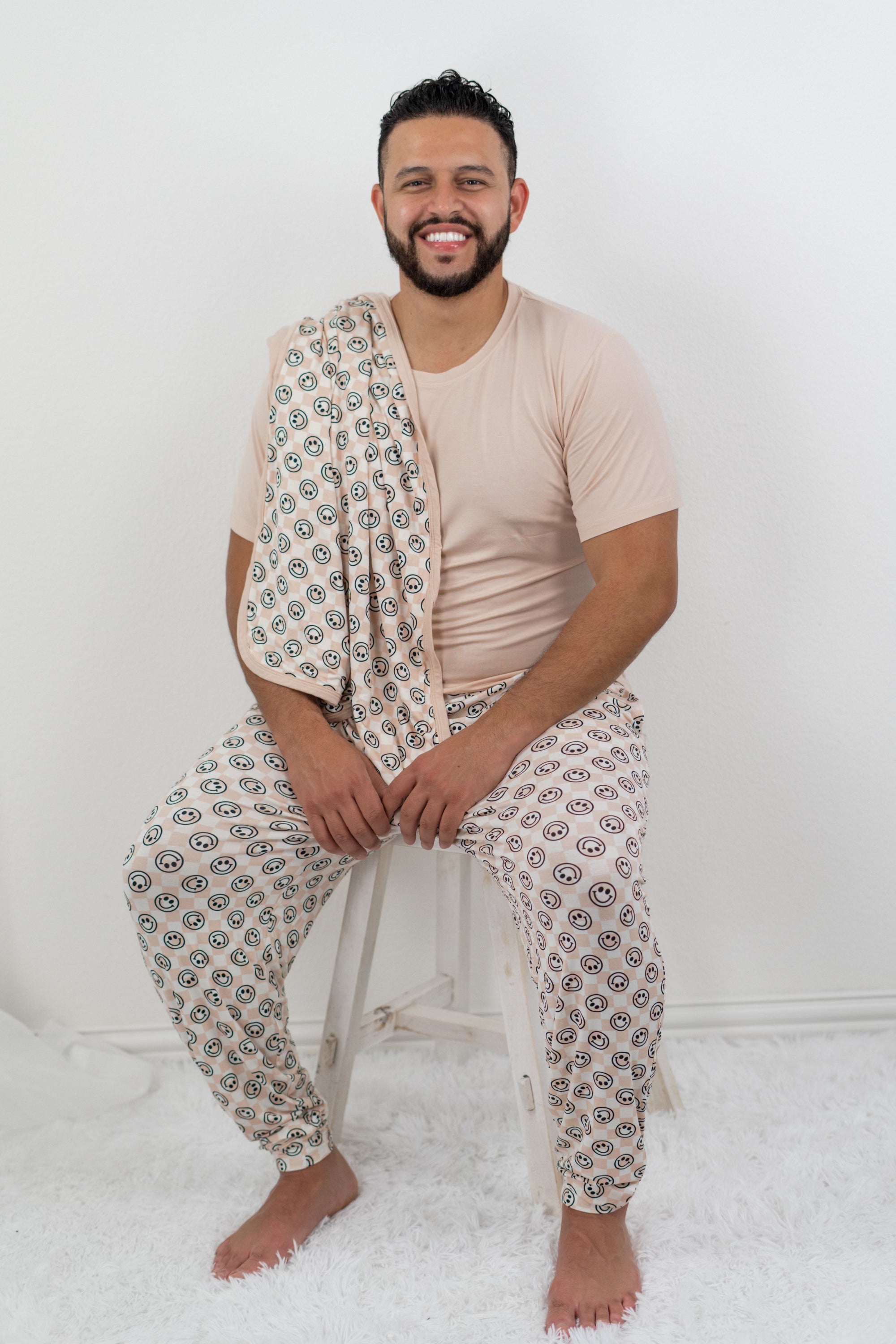 Sandy Smiles Checkers Men's Dream Jogger Set