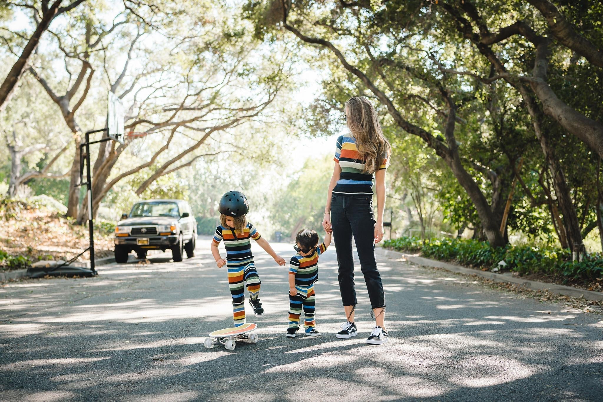 Striped Rib Knit Tee