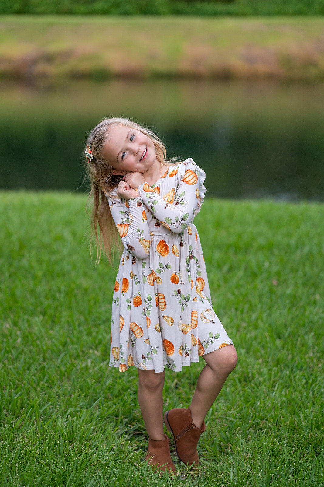 Pick Of The Patch Long Sleeve Ruffle Twirl