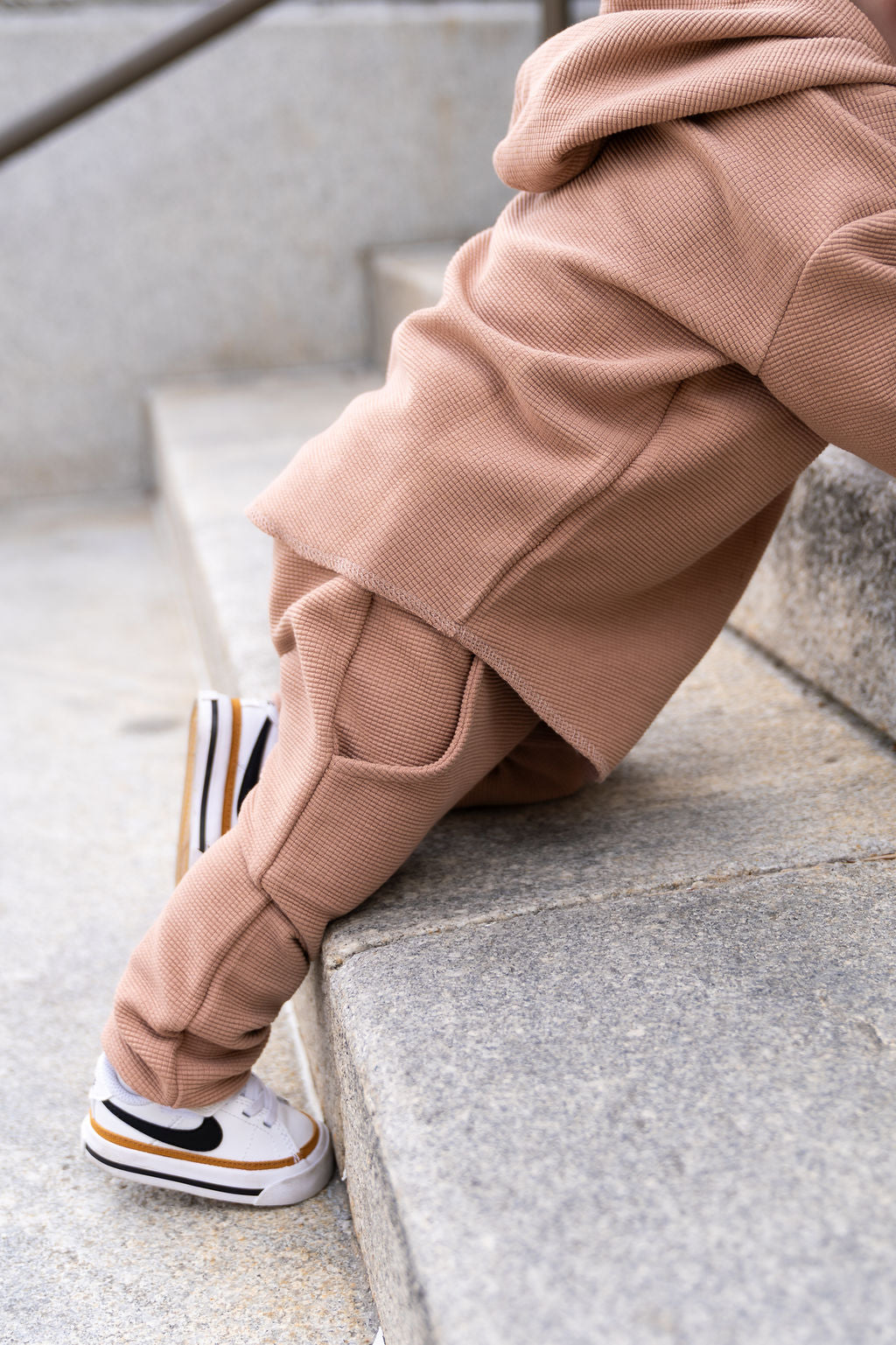 Umber Waffle Knit Joggers