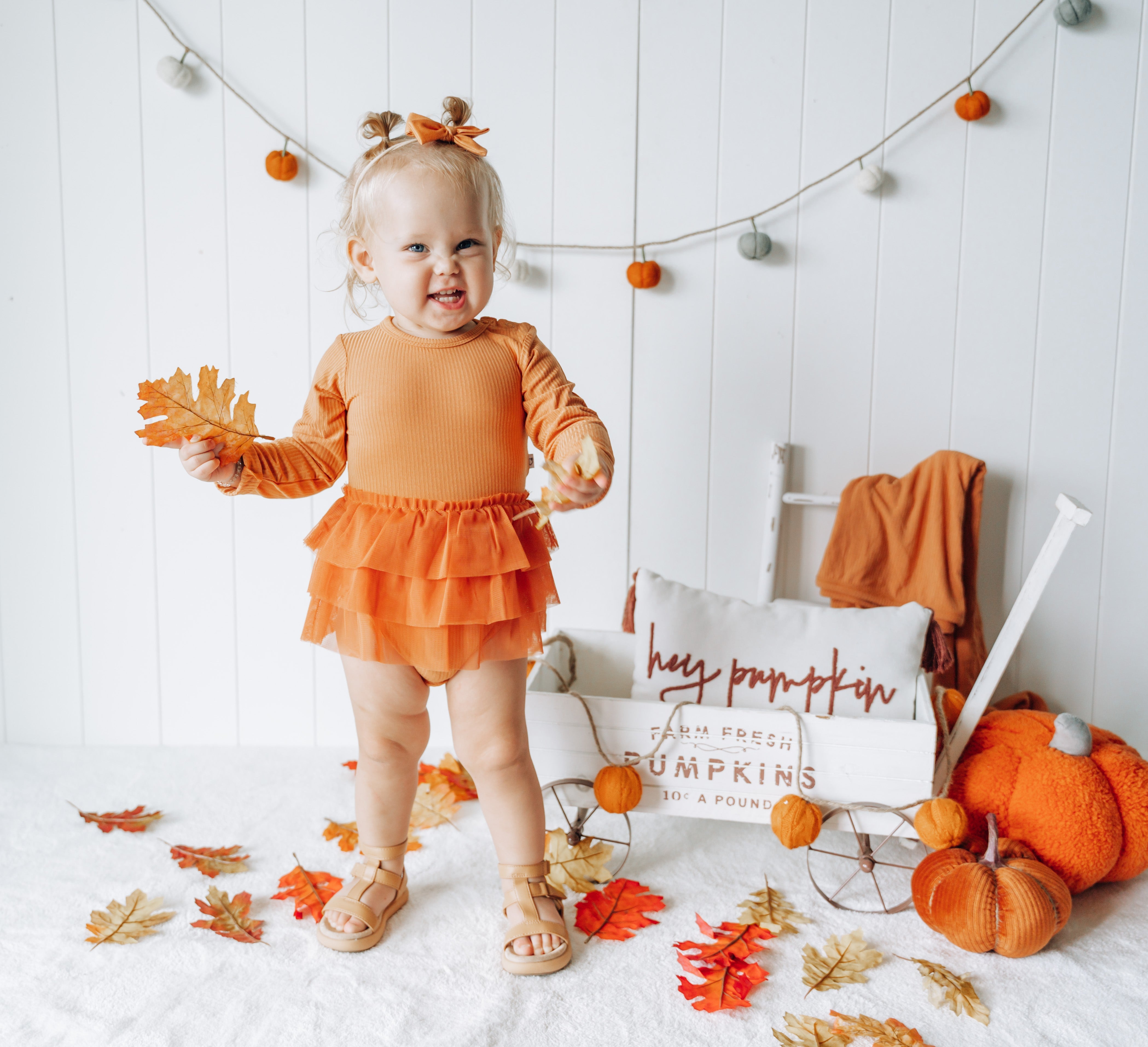 Pumpkin Rib Dream Tutu Bodysuit Dress
