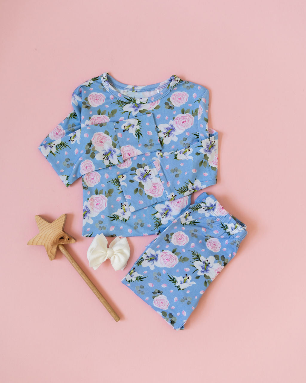 Lillian Floral Bamboo 2-piece Long Sleeve Set