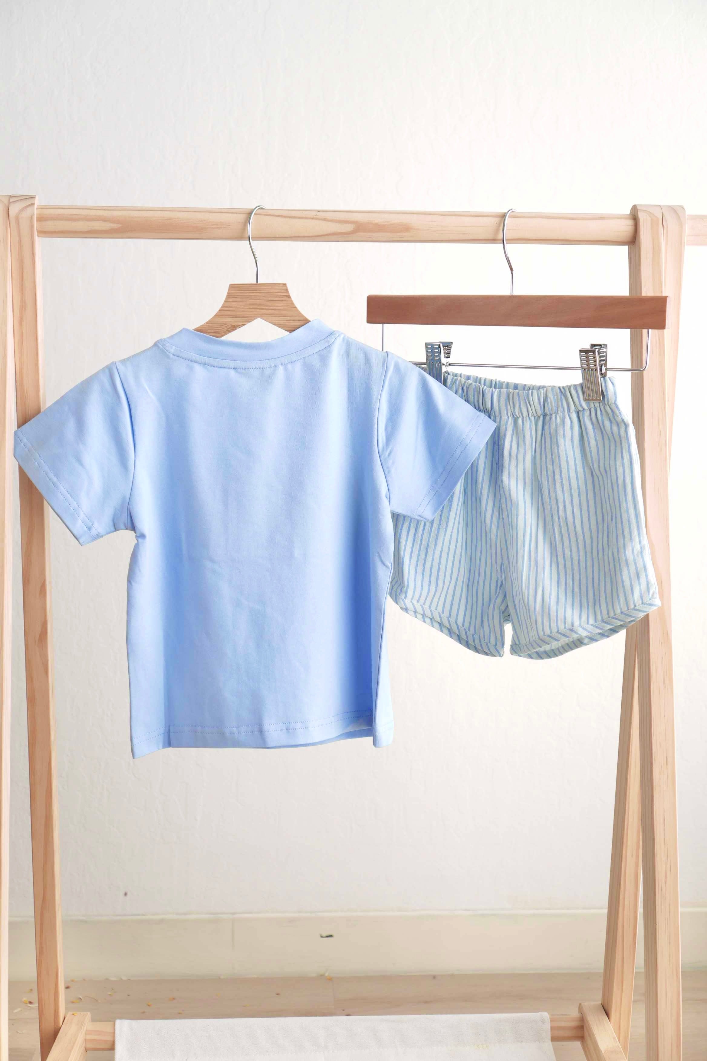 Blue Easter Bunny Hand-smocked Boy Set