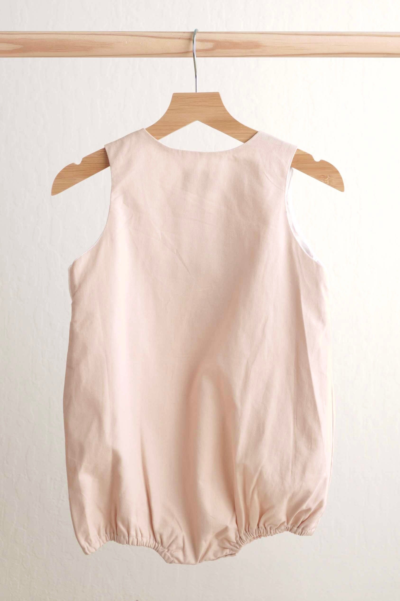 Khaki He Is Risen Hand-smocked Boy Bubble