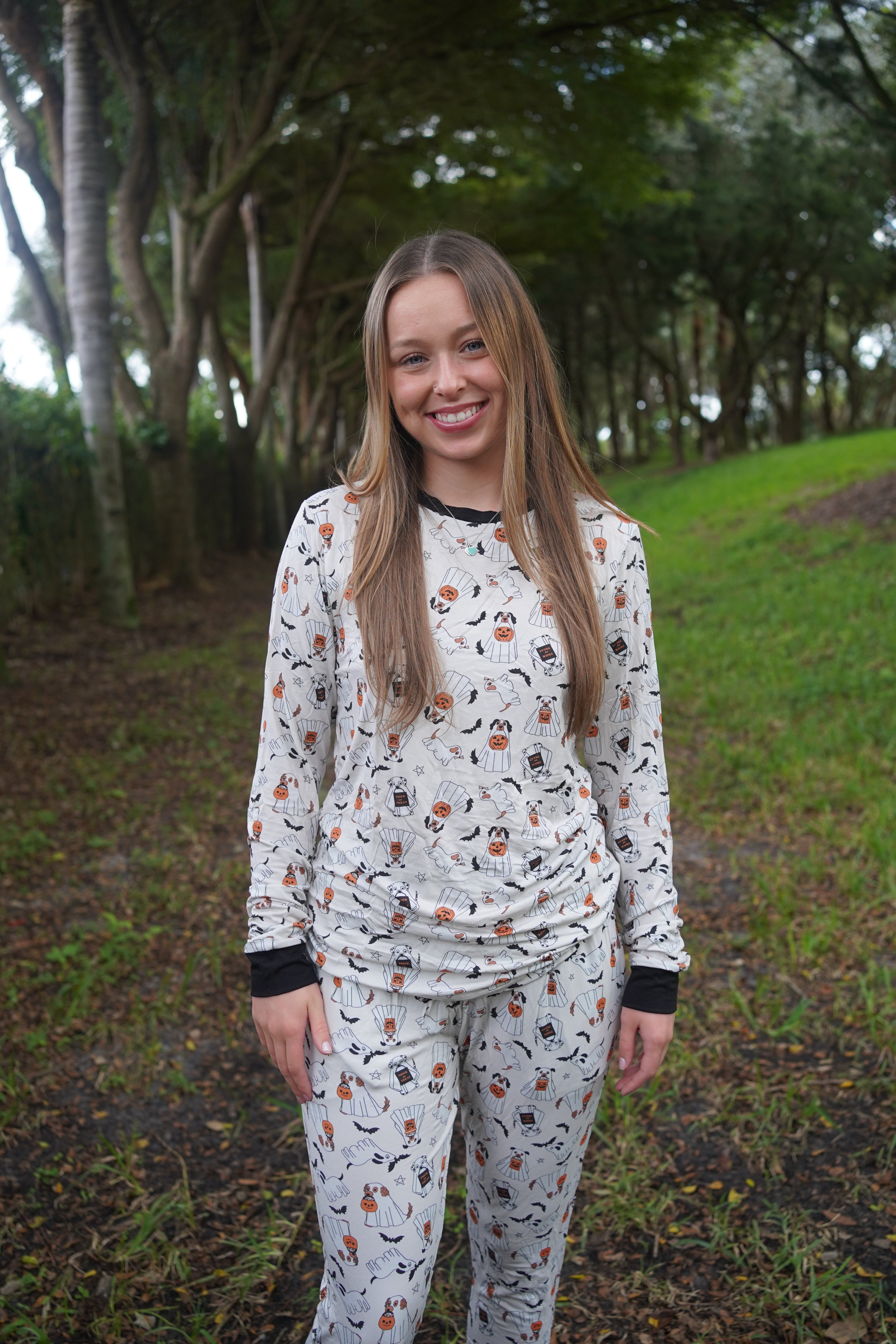 Howl-o-ween Pups (women's Long Sleeve Pj)