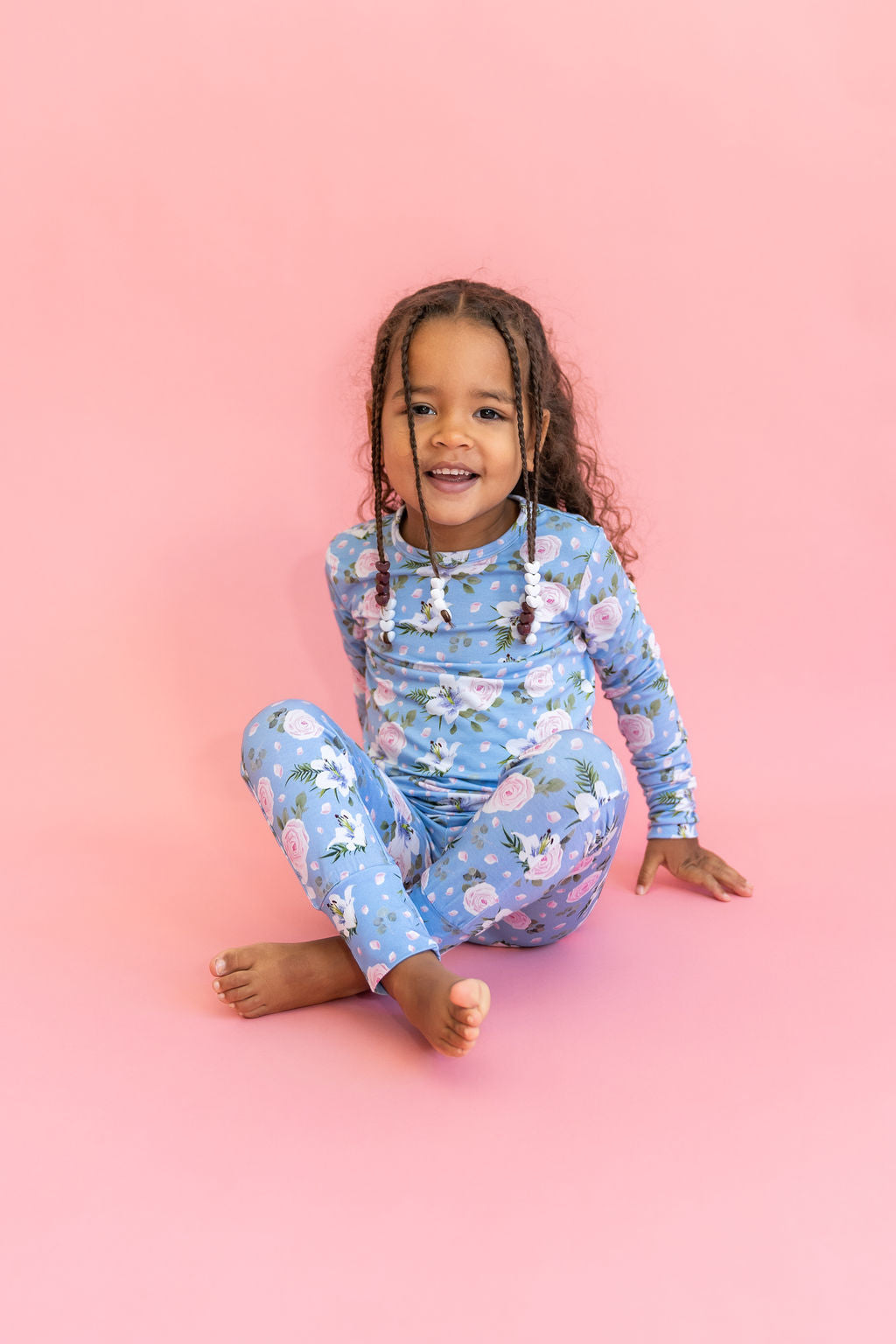 Lillian Floral Bamboo 2-piece Long Sleeve Set