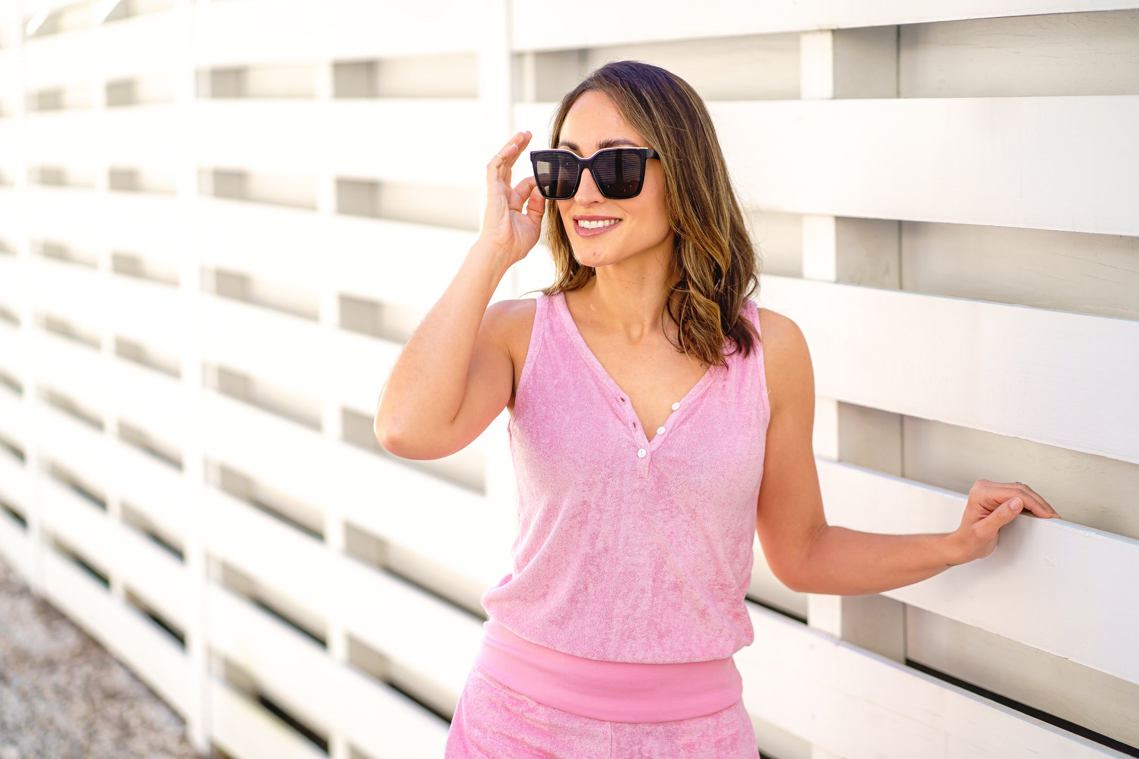 Pink Bamboo Terry Lounge Set