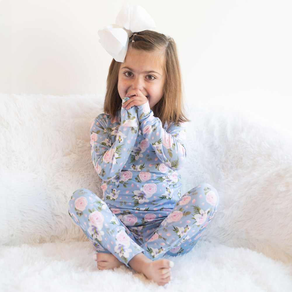 Lillian Floral Bamboo 2-piece Long Sleeve Set