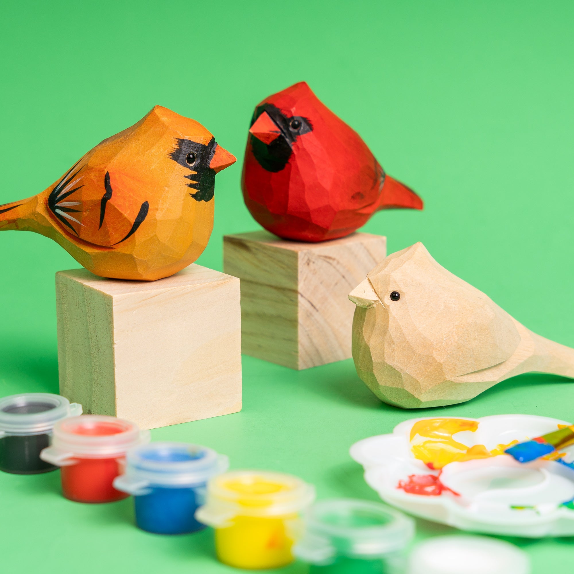 Hand-carved Cardinal Bird Diy Painting Kit – Nature-inspired Decor & Gifts