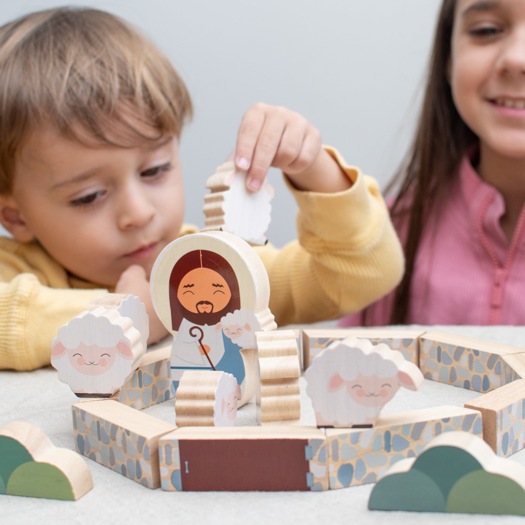 Jesus The Good Shepherd Wooden Playset