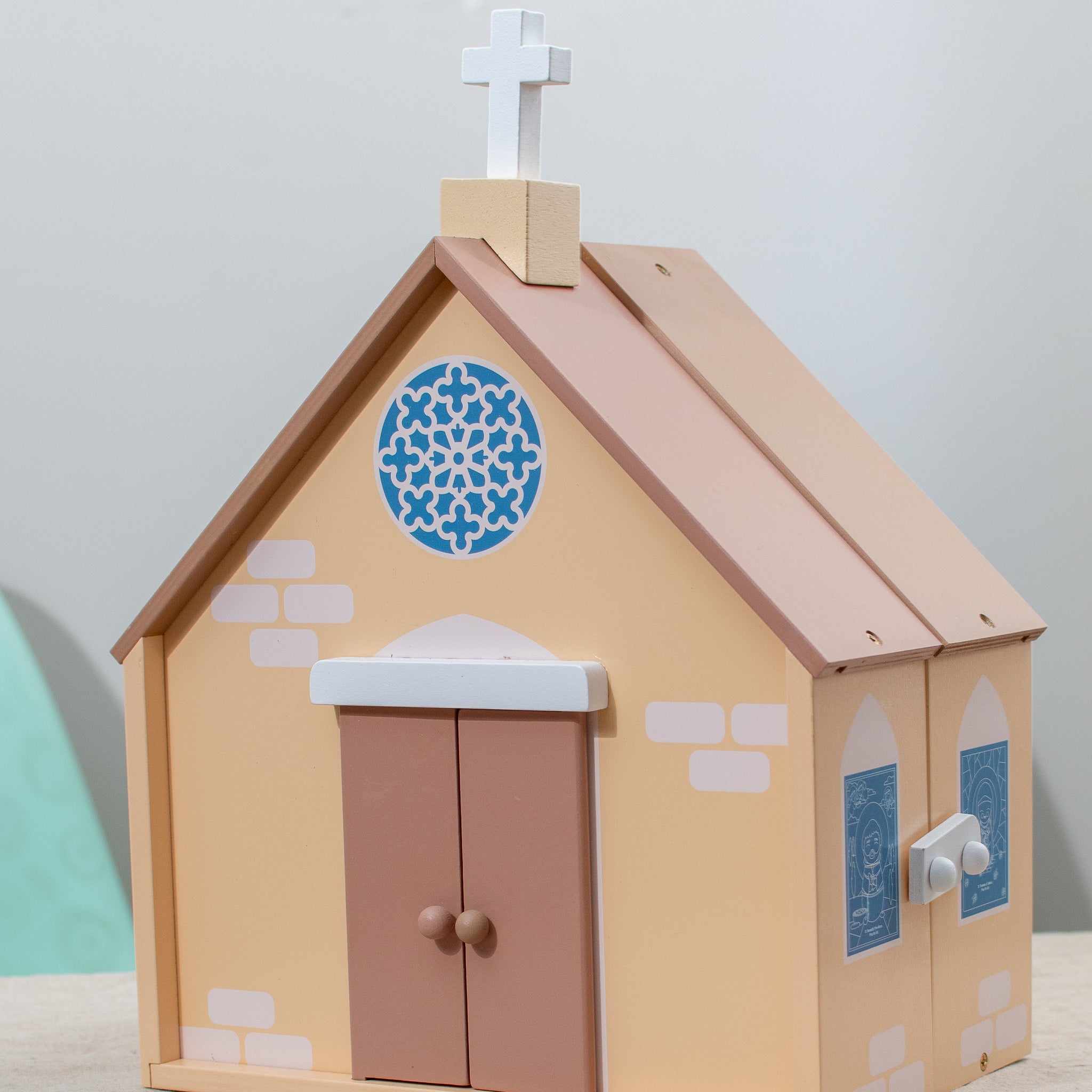 Wooden Catholic Church Playset