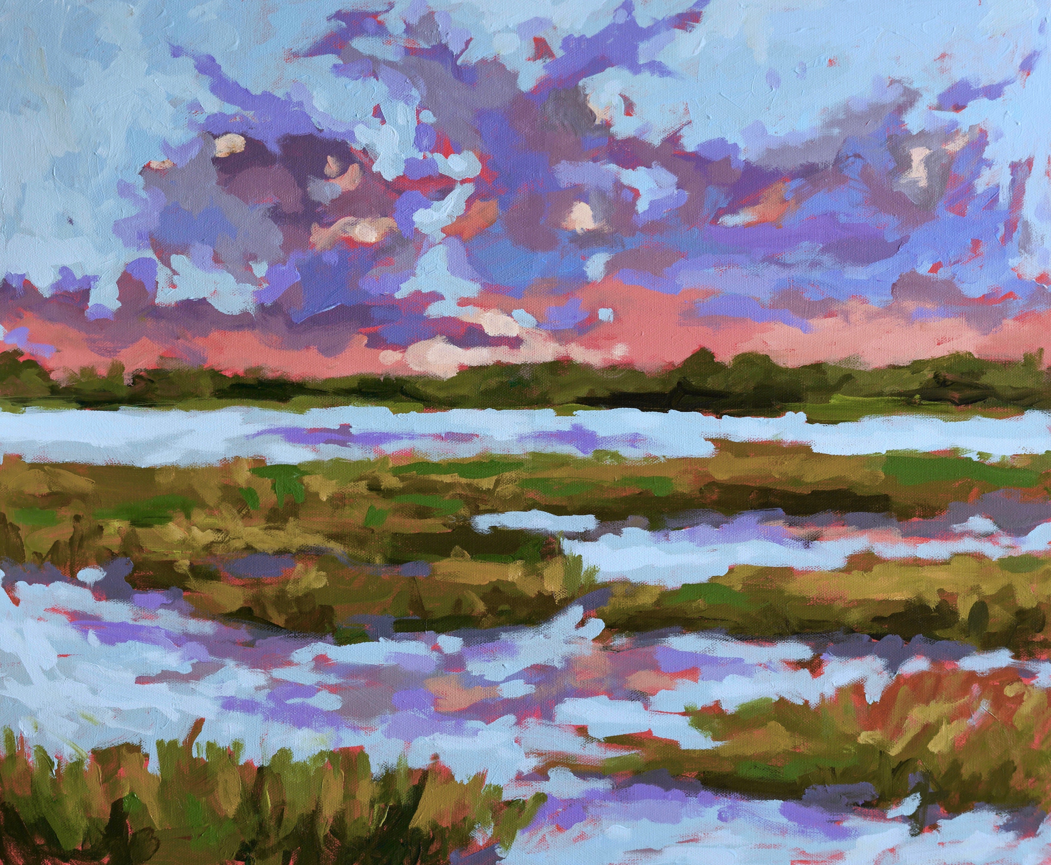 Marsh In Plum Print