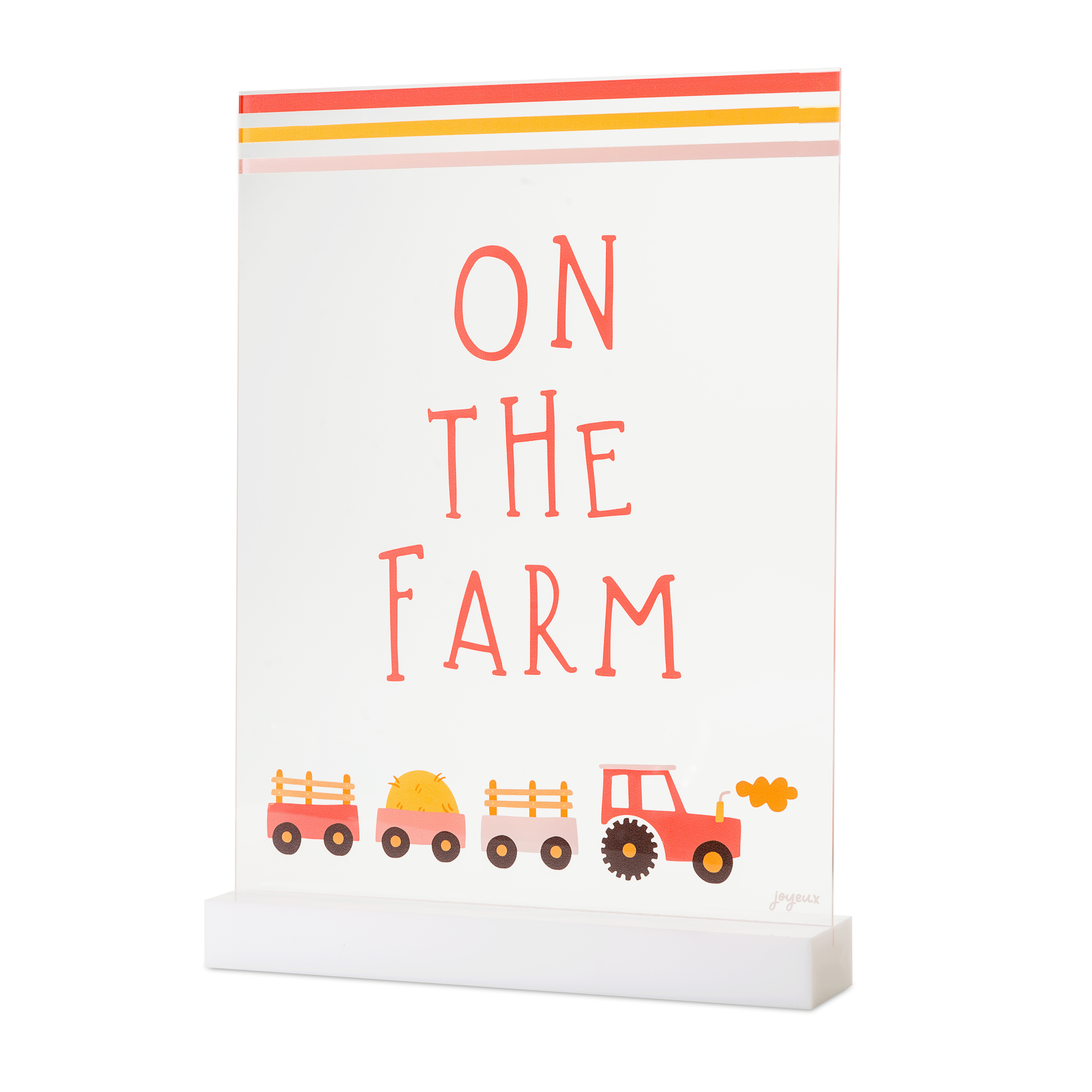 On The Farm Acrylic Table Top Sign