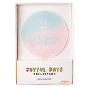 He Or She Acrylic Cake Topper