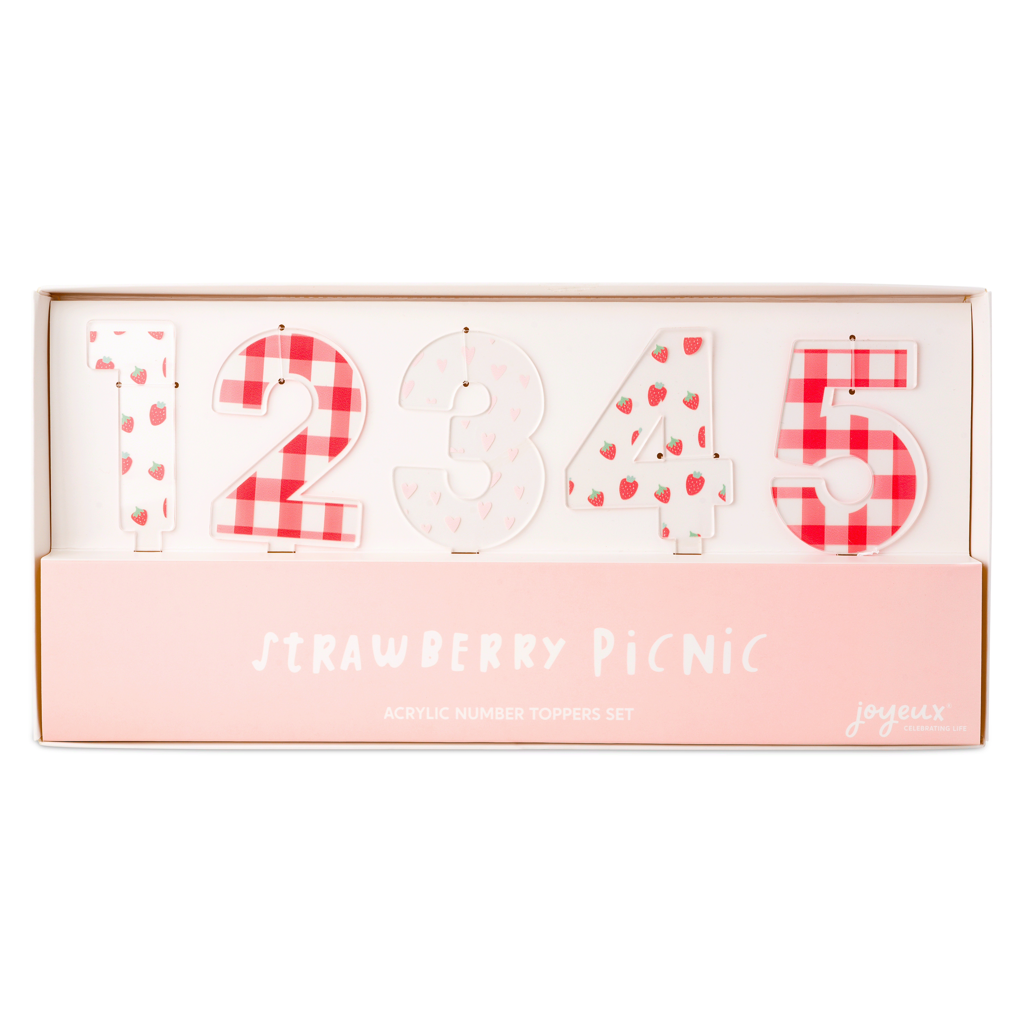 Strawberry Picnic Acrylic Number Set 0-9