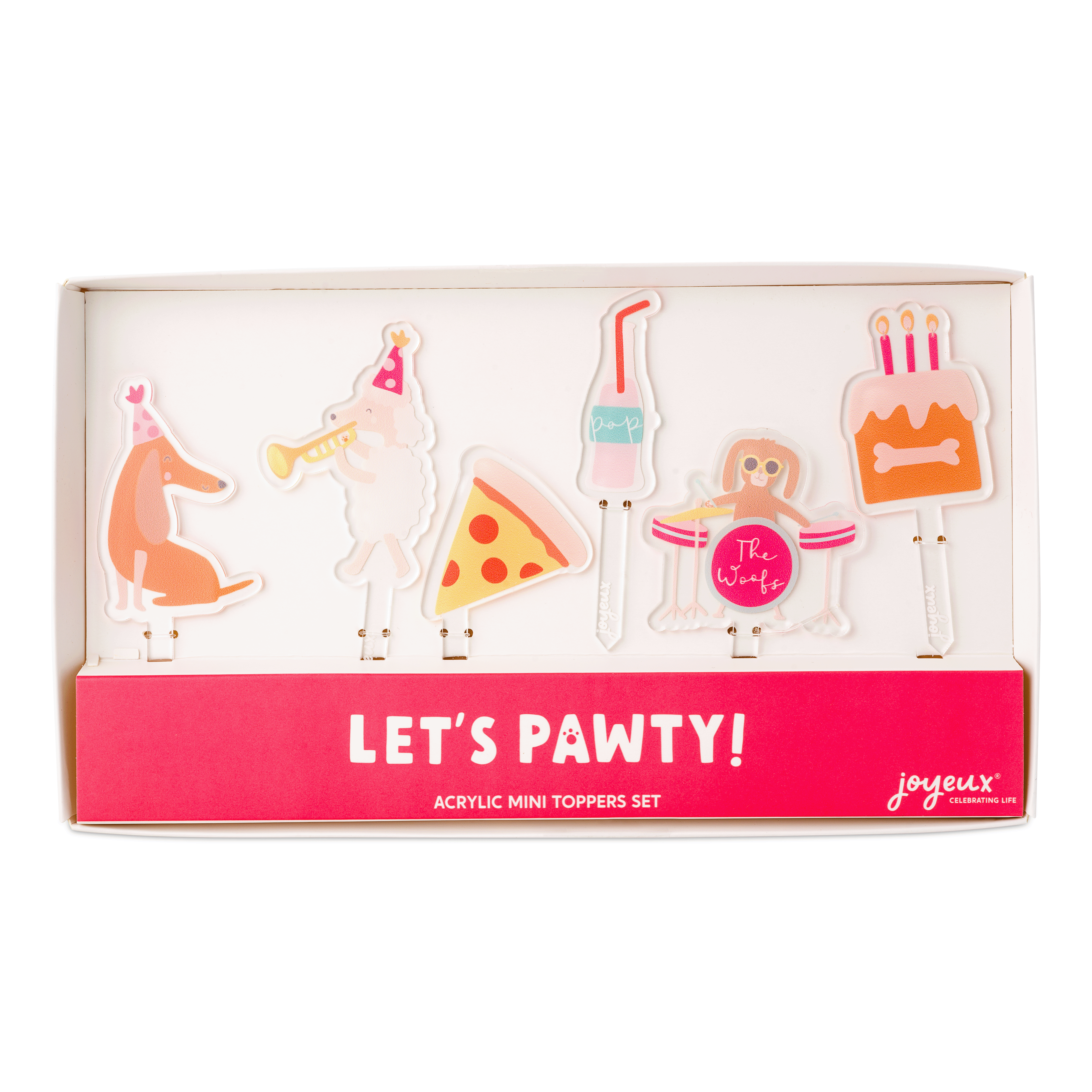 Let's Pawty Acrylic Mini Topper Set