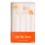 On The Farm Acrylic Drink Stirrers