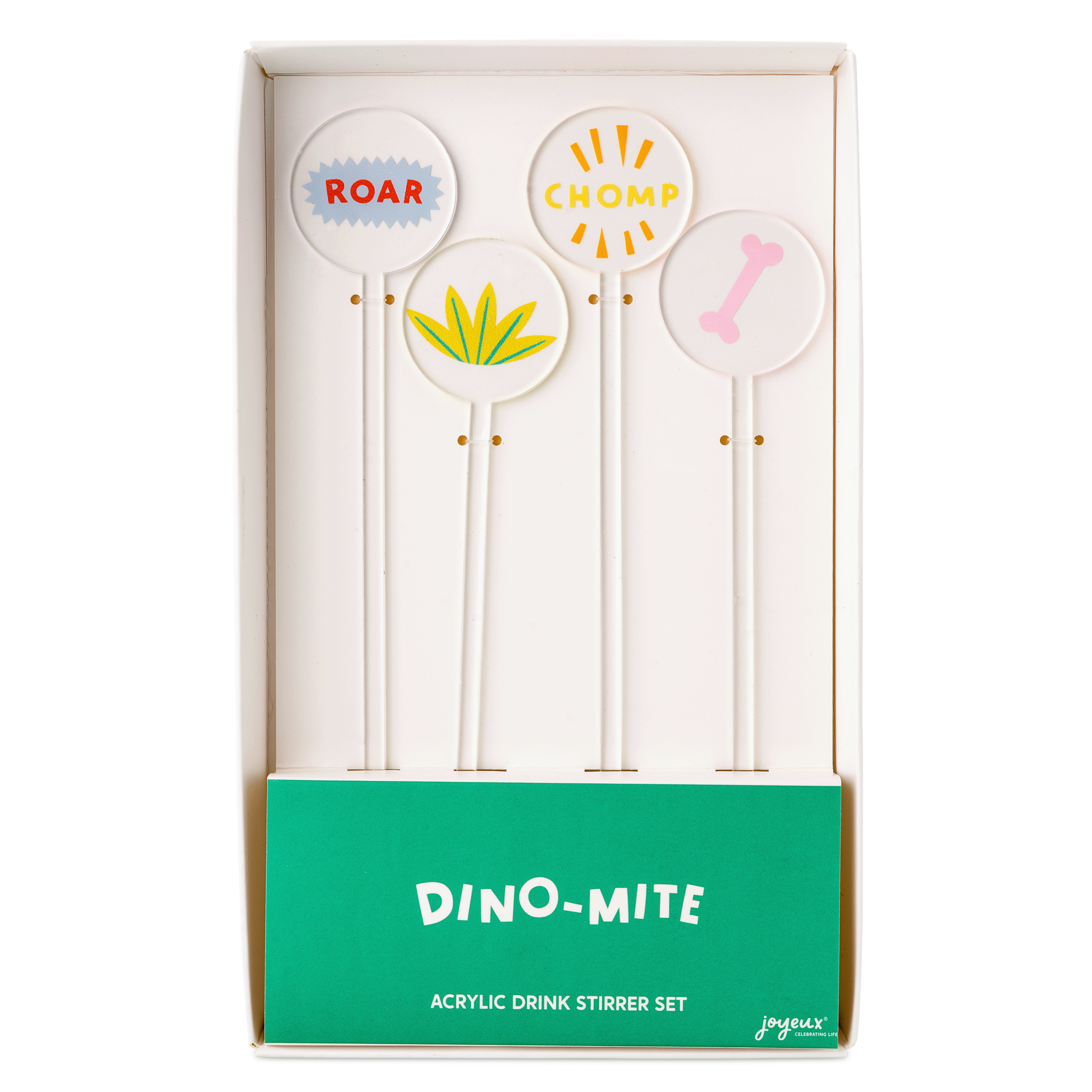 Dino-mite Dinasour Acrylic Drink Stirrers