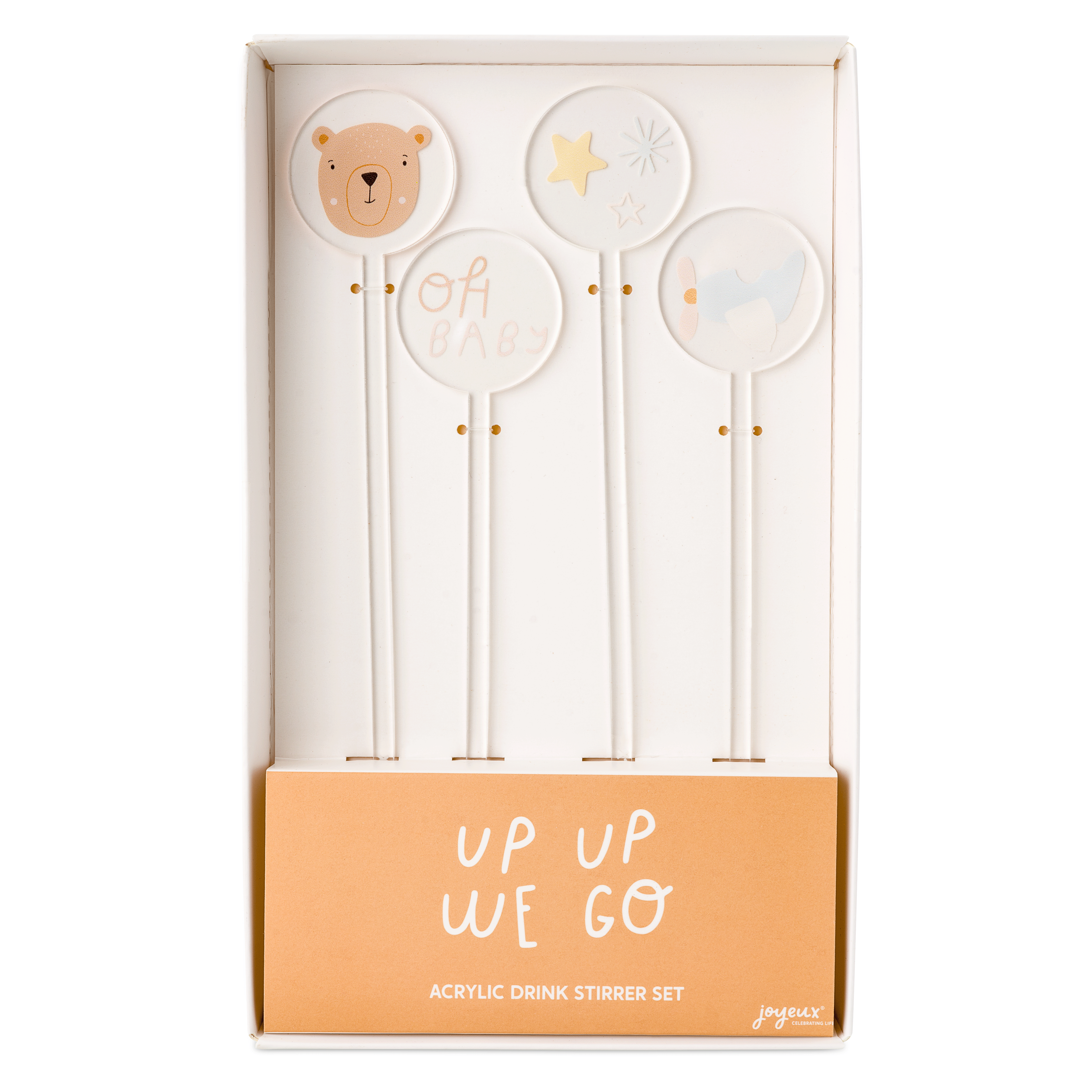 Up Up We Go Acrylic Drink Stirrers