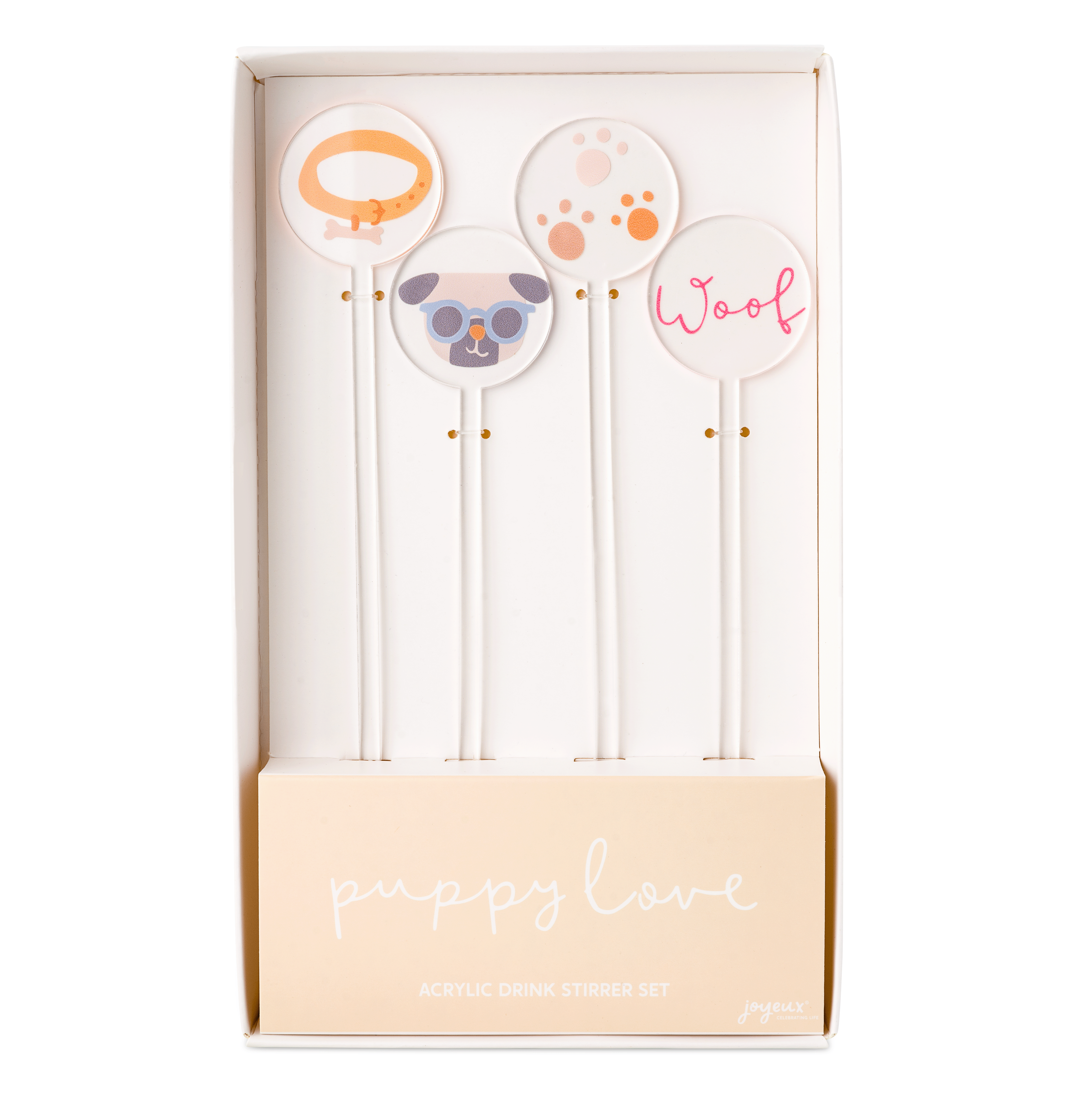 Puppy Love Acrylic Drink Stirrers