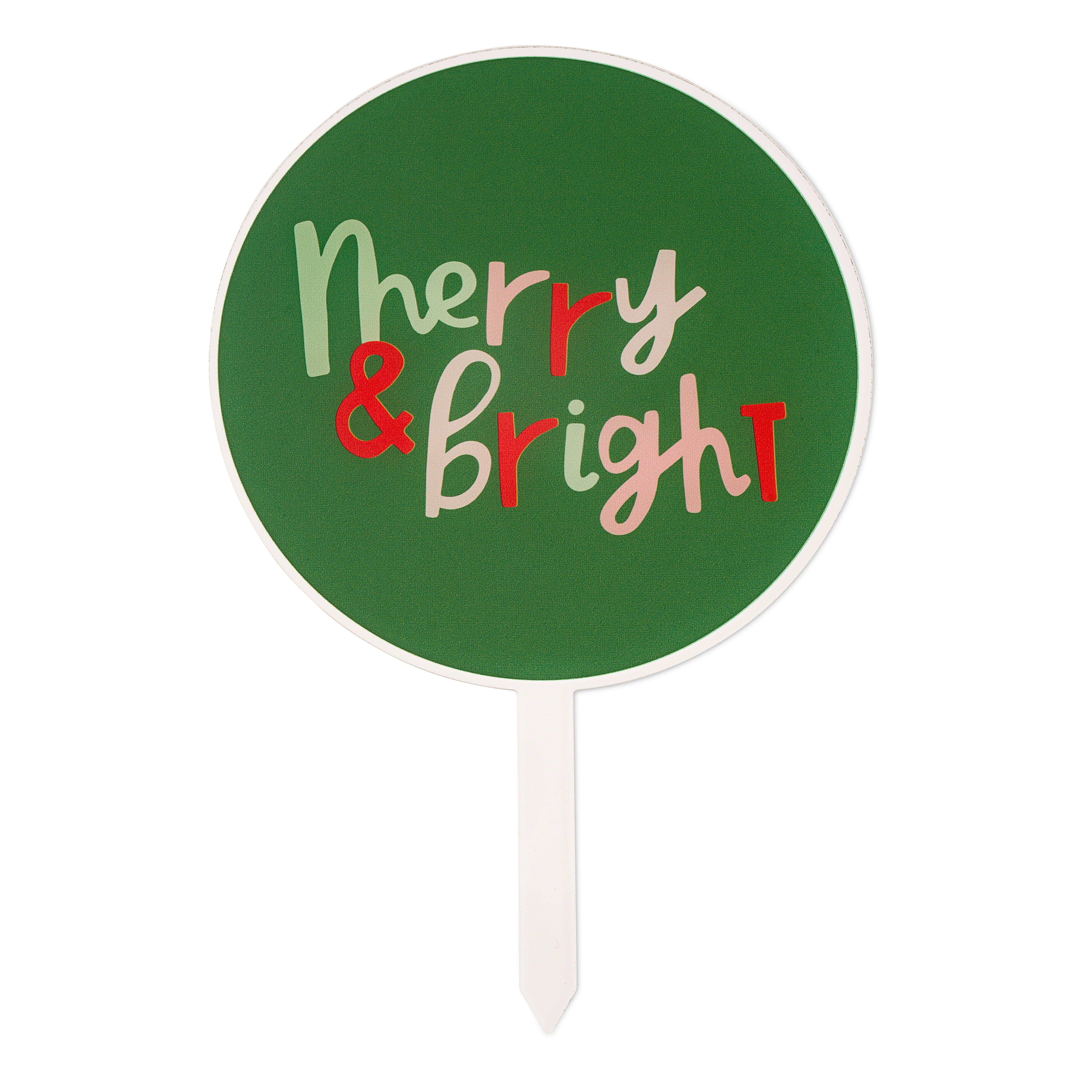 Merry & Bright Acrylic Cake Topper