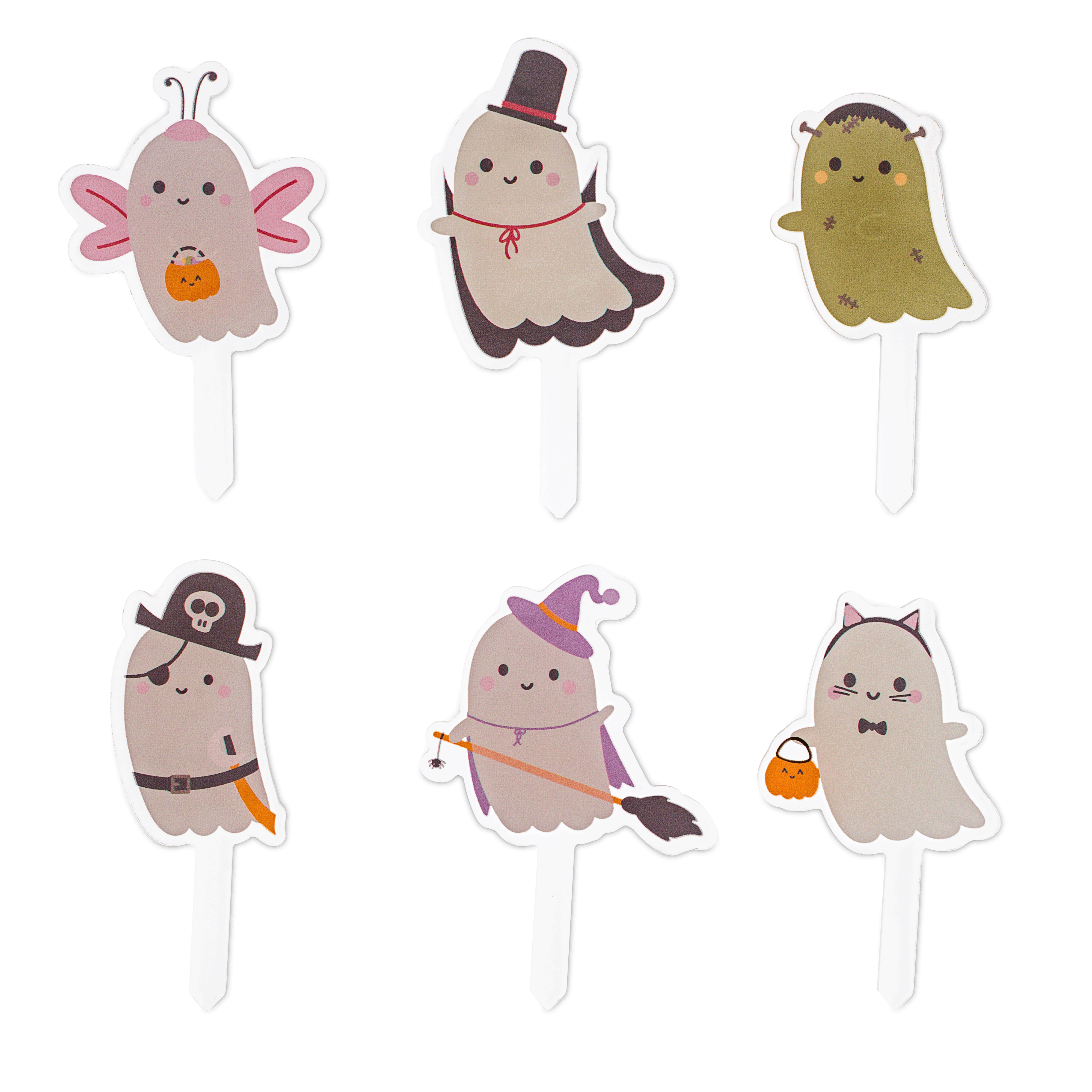 Boo! Costume Ghosts Acrylic Mini Topper Set