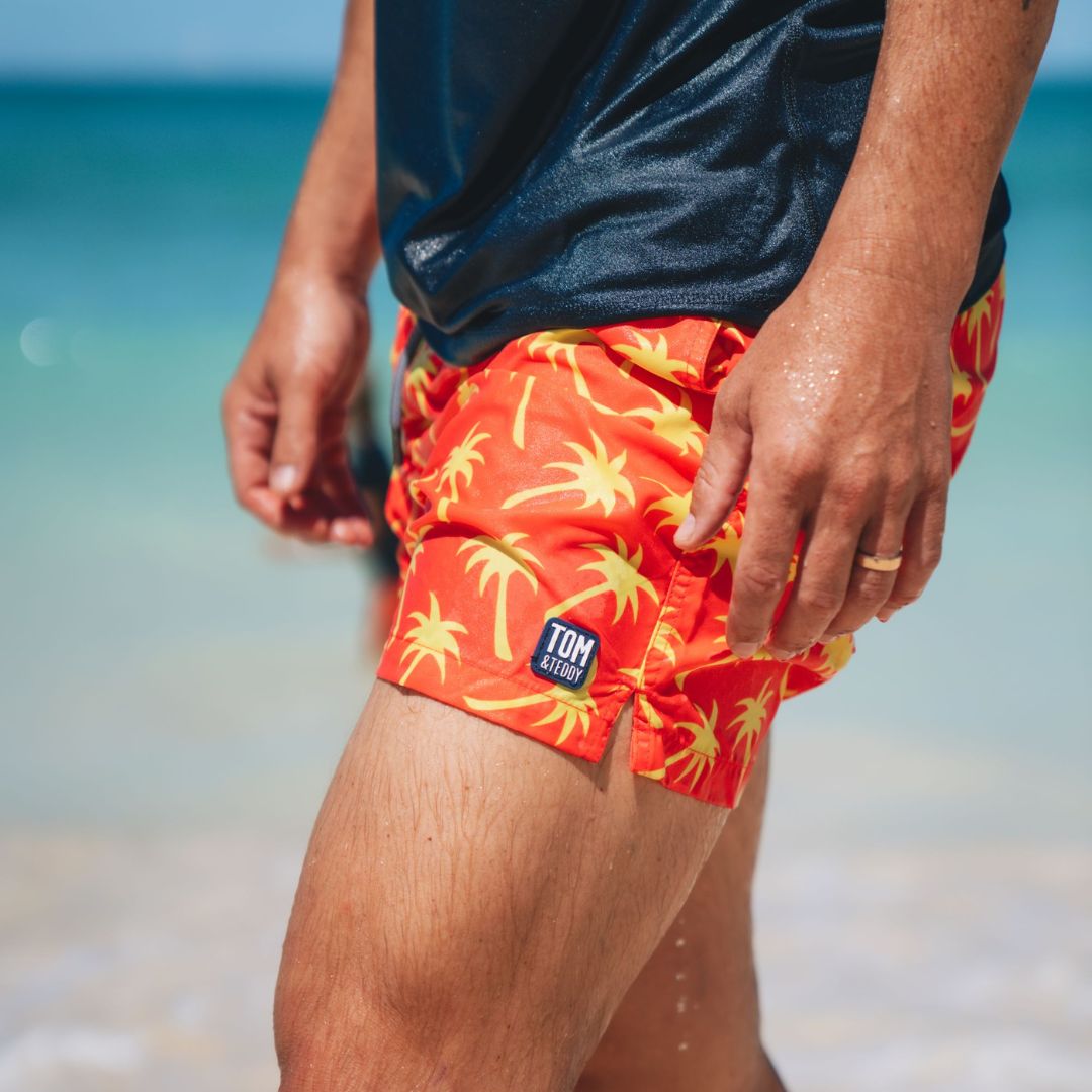 Coral & Lime Palms