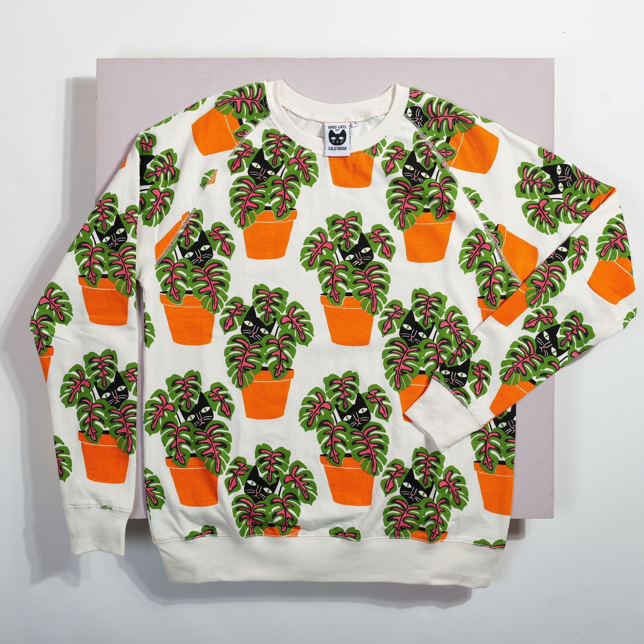 Adult Cat In Pot Sweatshirt