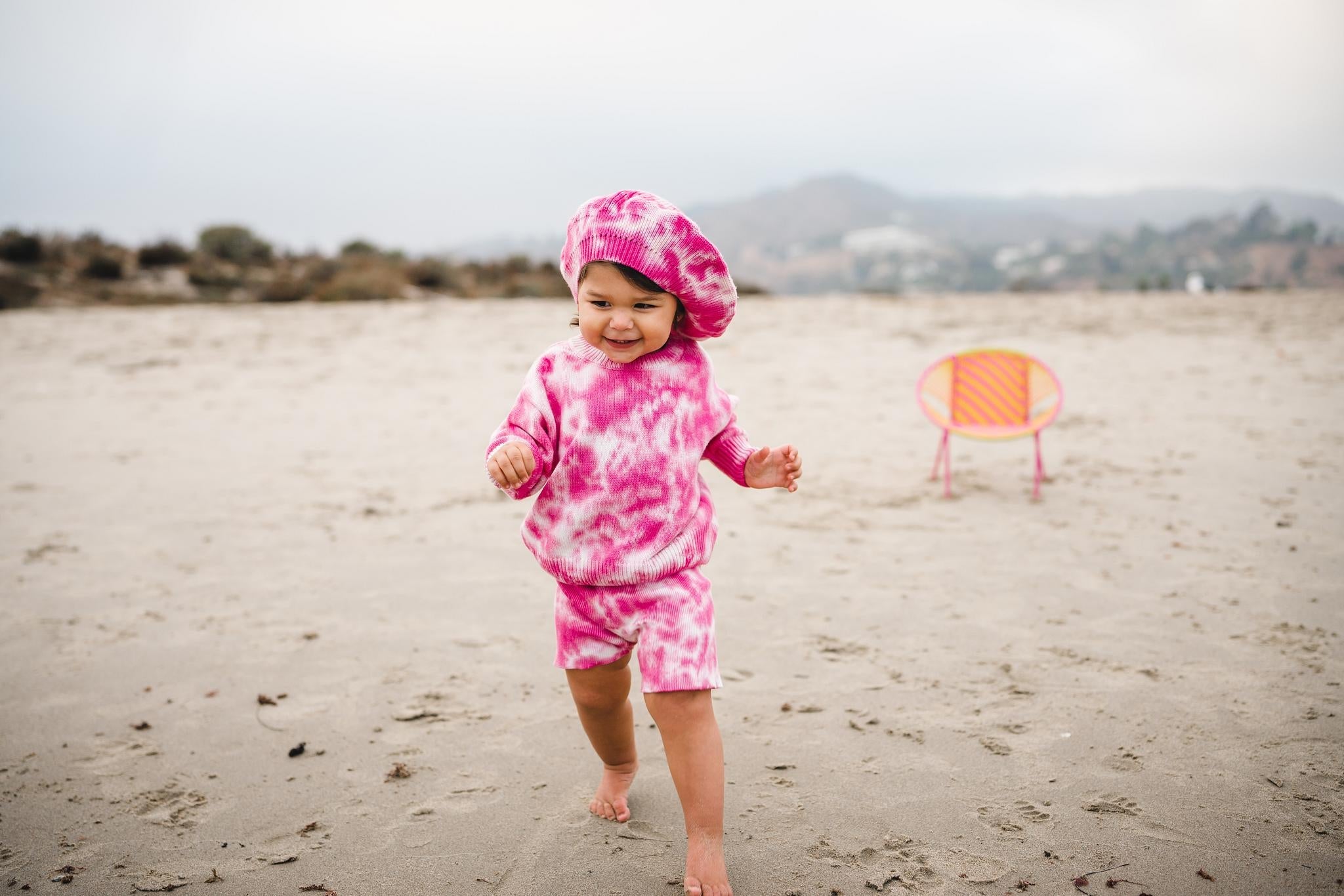 Sunset Pink Tie Dye Beret