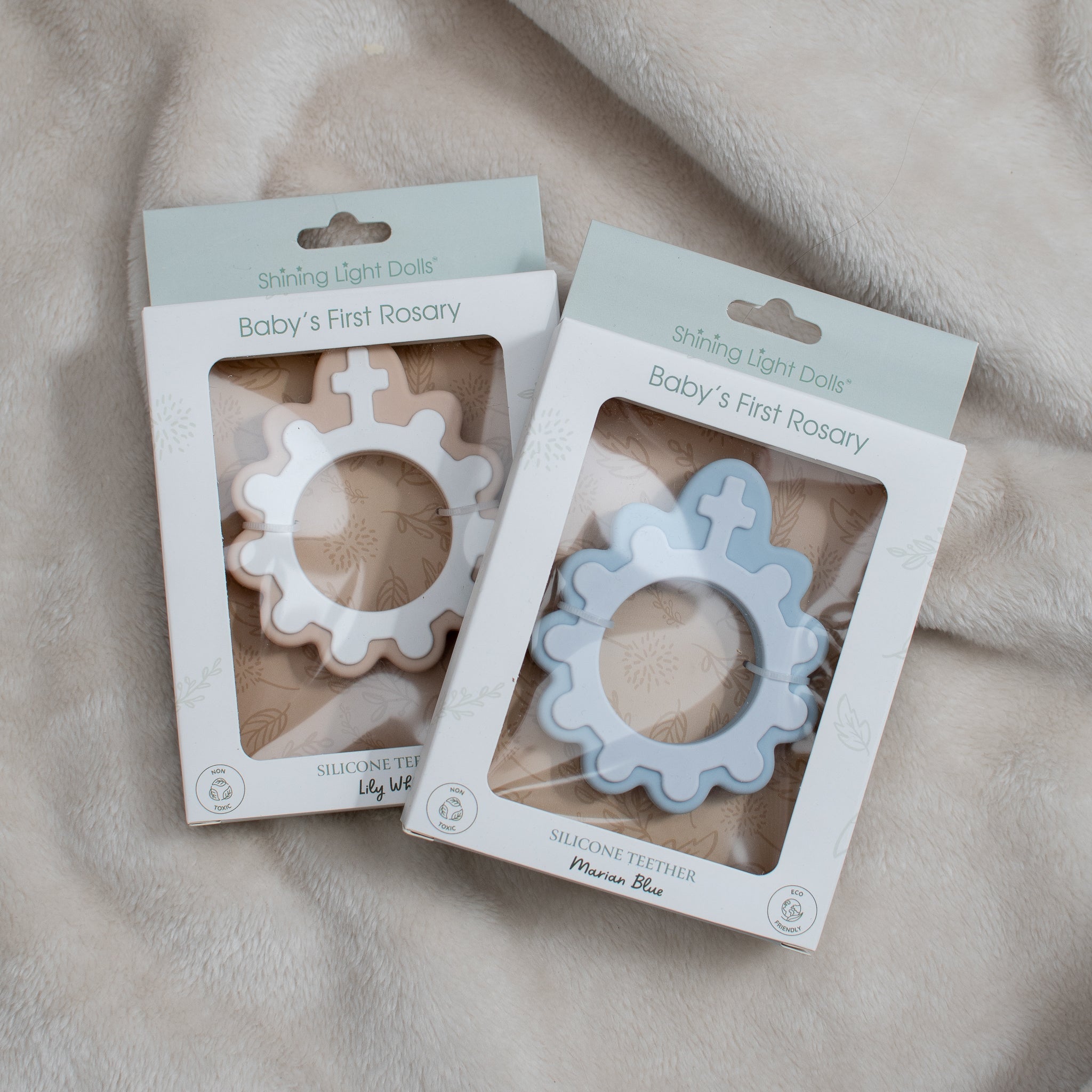 Baby’s First Rosary – Marian Blue Silicone Teether