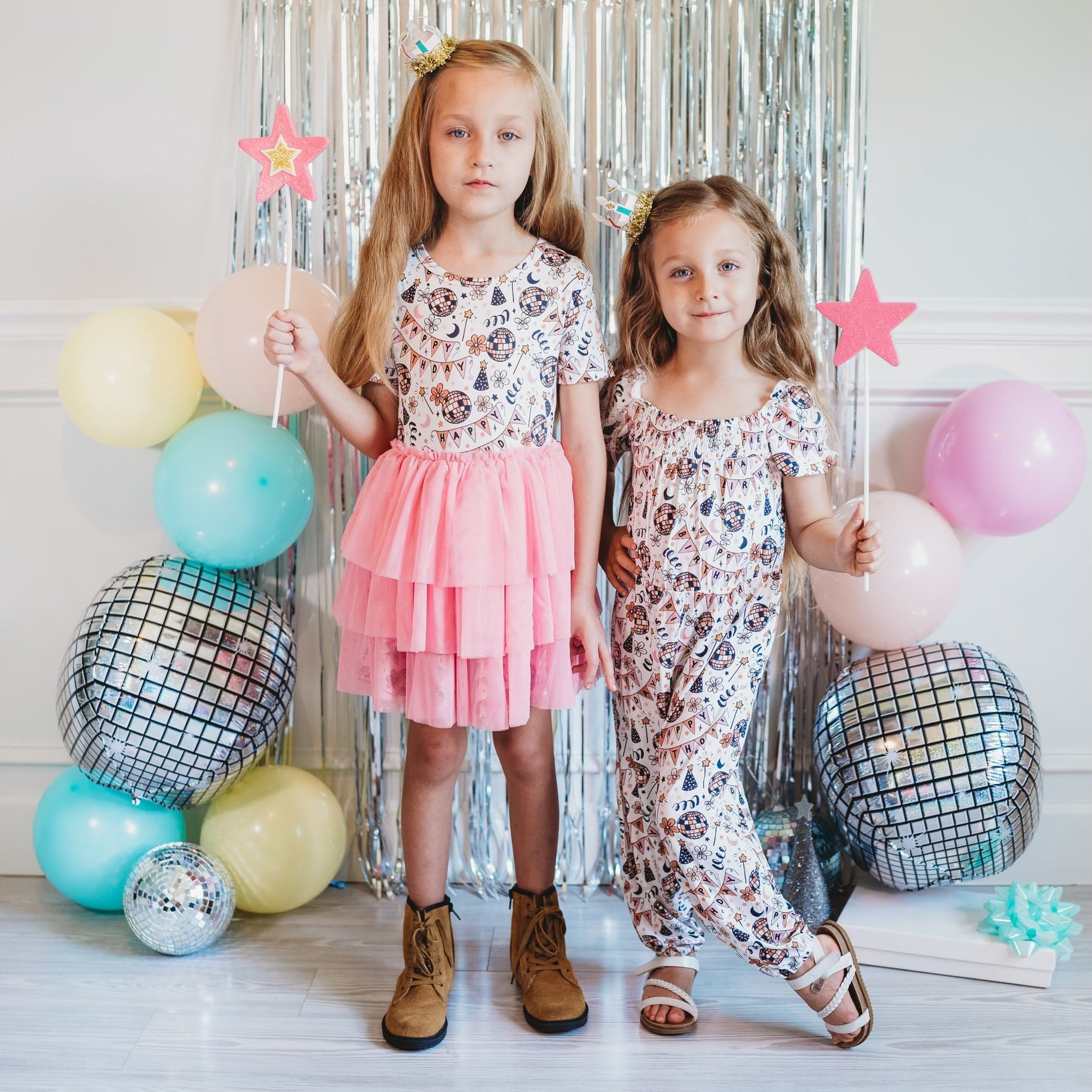 Disco Birthday Girl Dream Smocked Jumpsuit