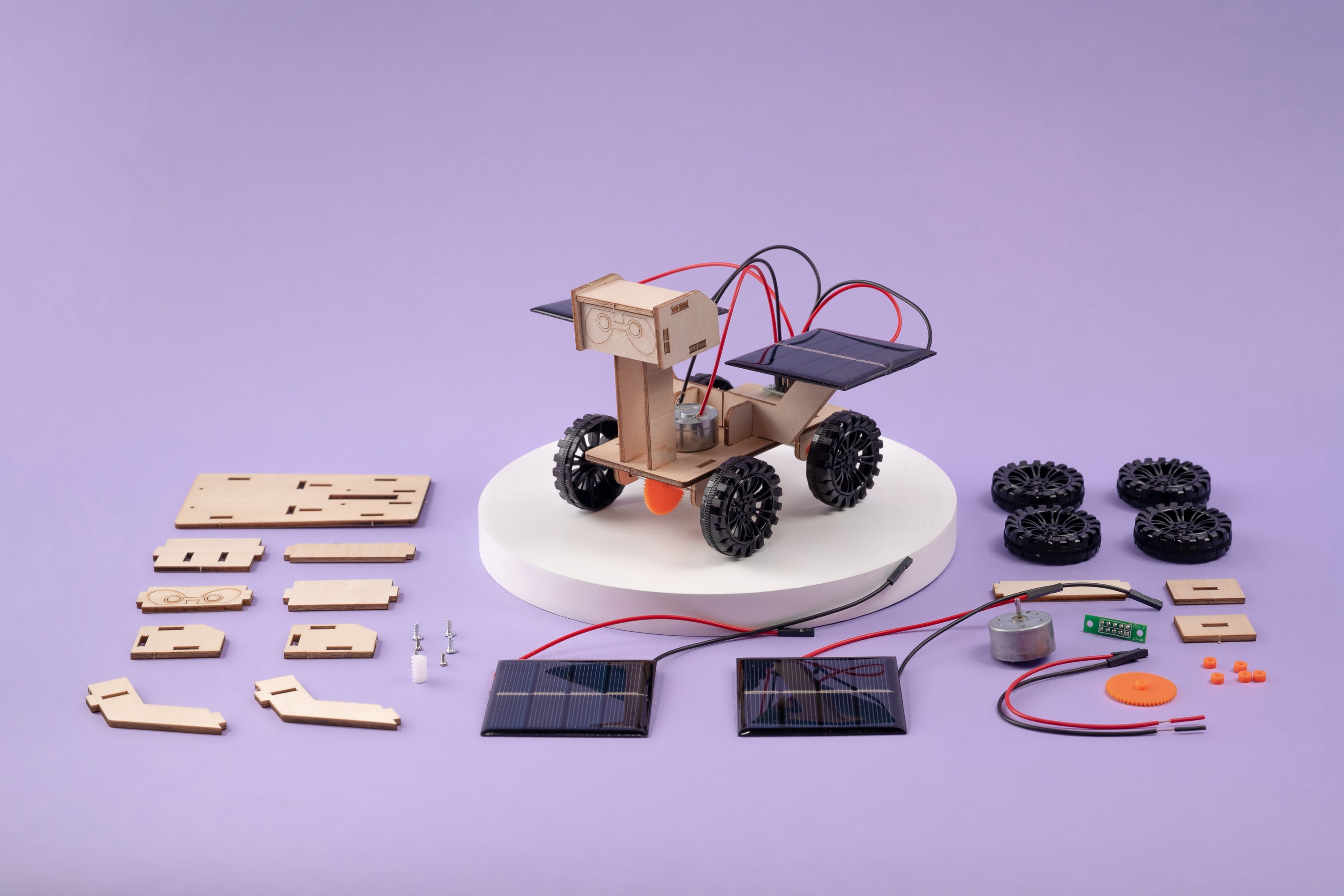 Solar Powered Mars Exploration Rover Diy Kit, Educational Stem Toy
