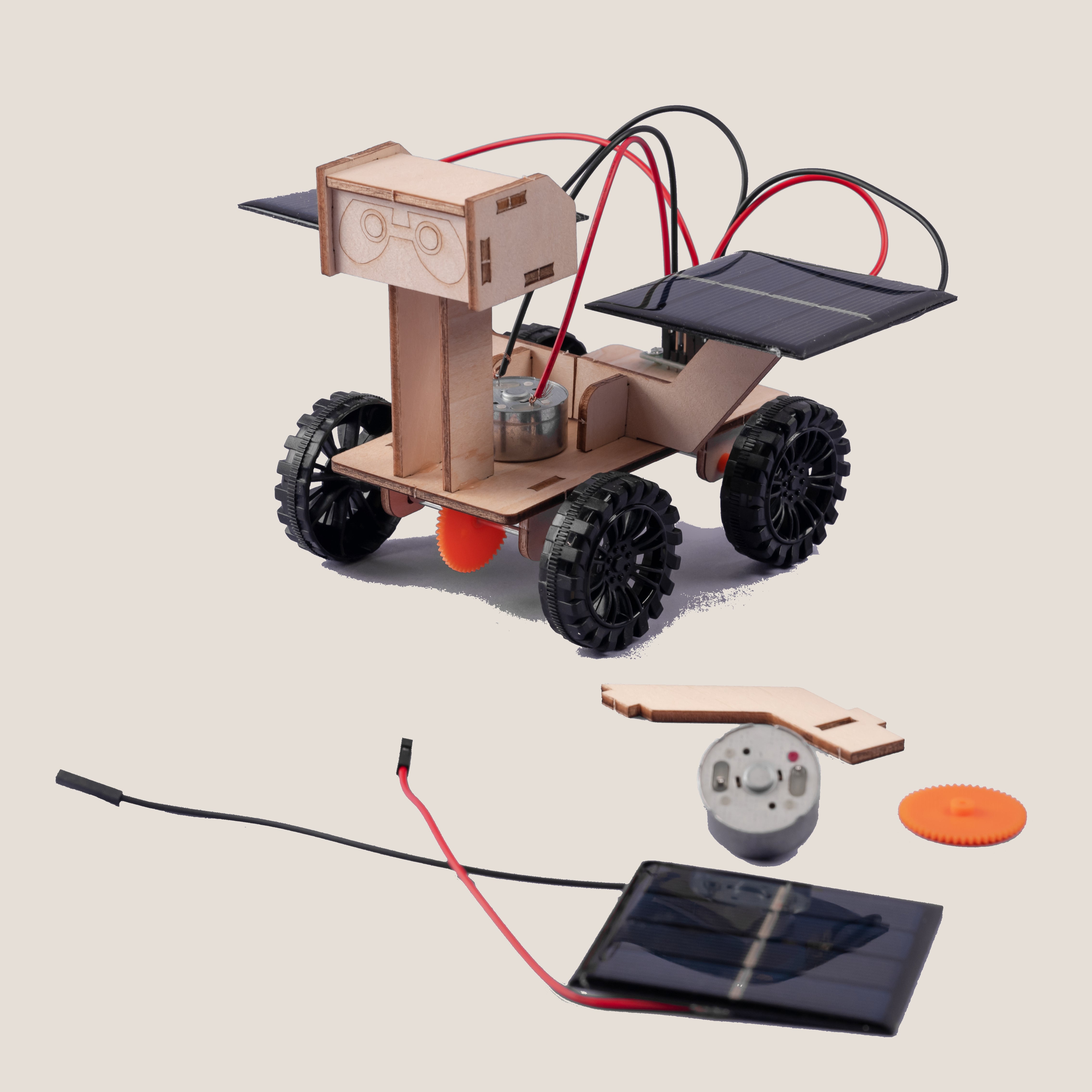 Solar Powered Mars Exploration Rover Diy Kit, Educational Stem Toy